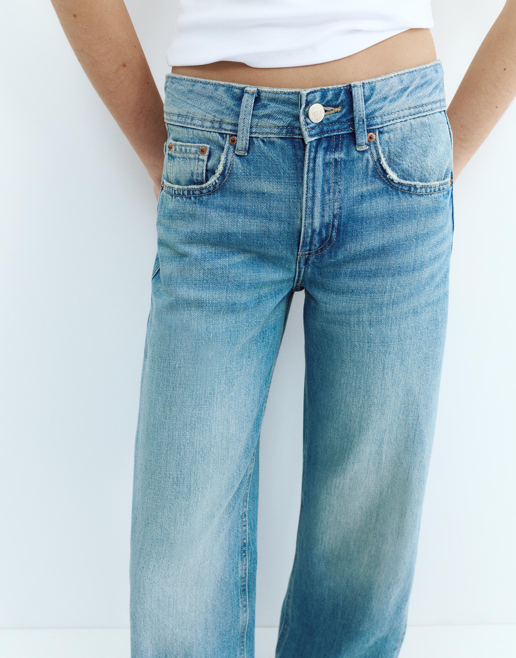 Low-rise straight-leg jeans — Indigo
