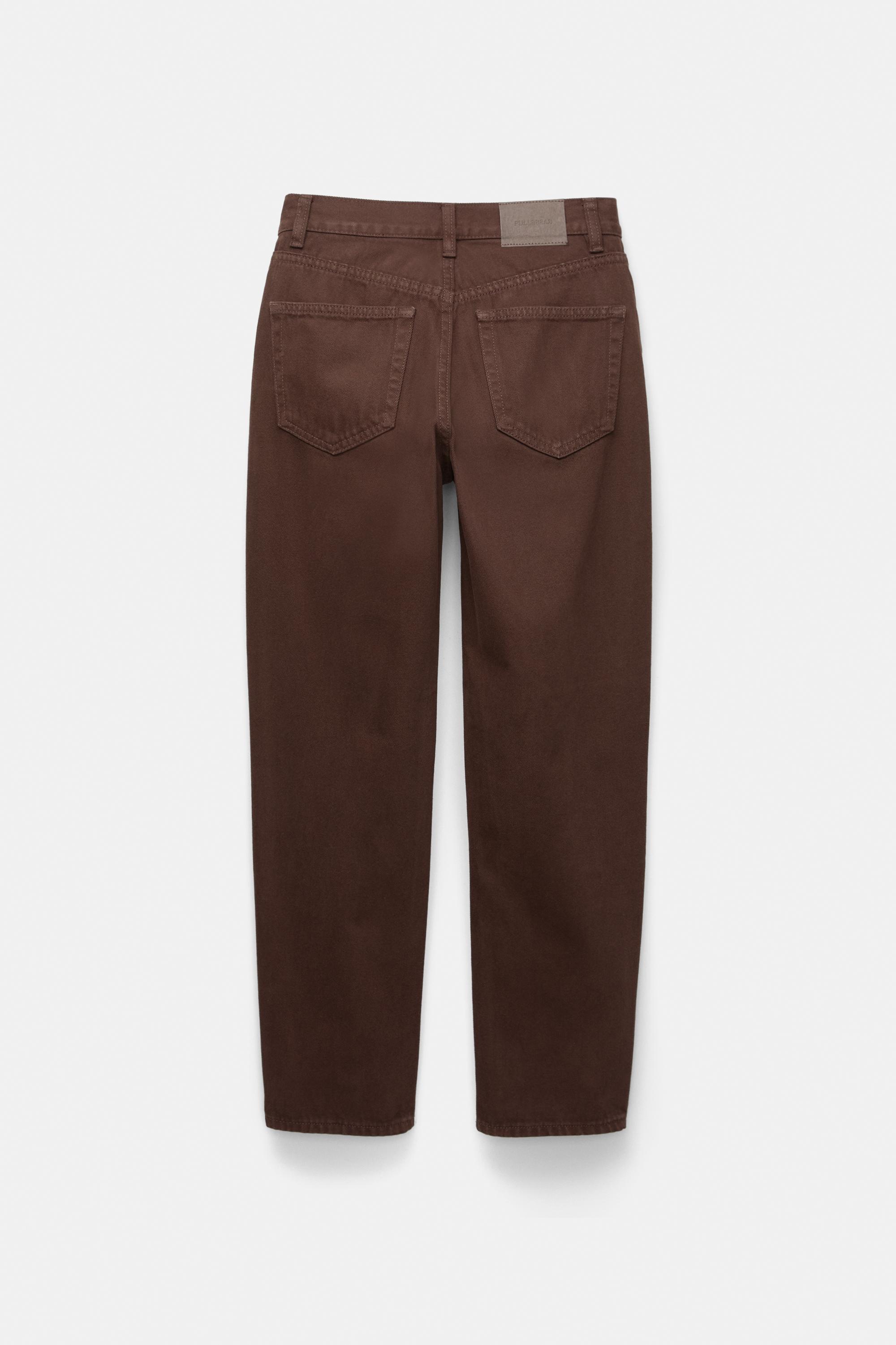 High-waist mom jeans — Brown