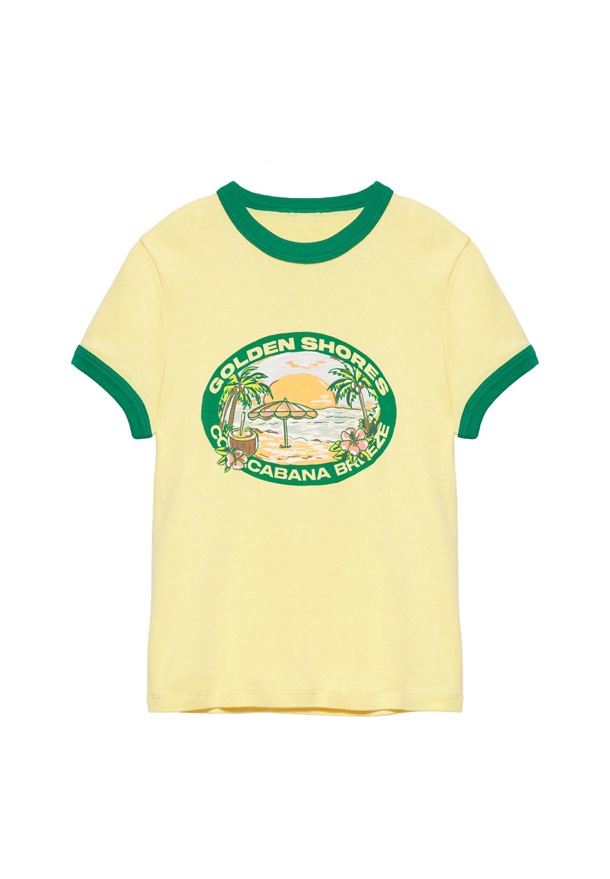 Yellow Copacabana graphic T-shirt — Yellow