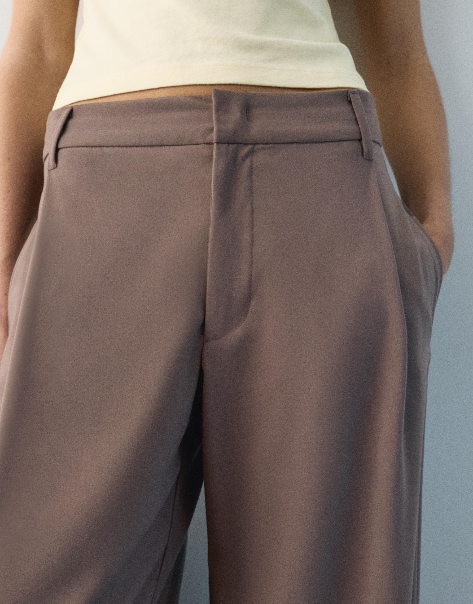 Darted smart trousers — Brown
