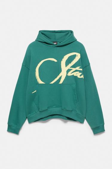 STWD sweatshirt with hood — Green 6