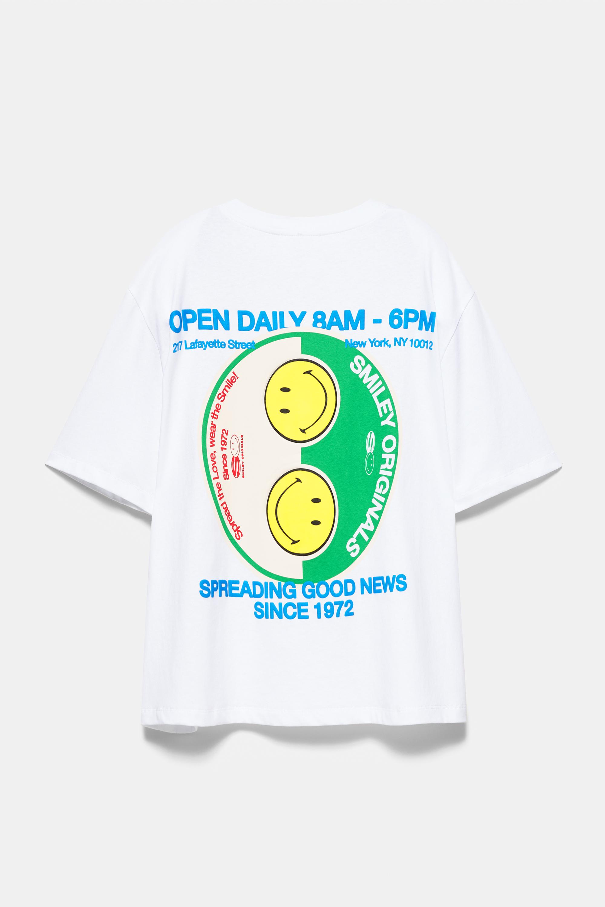 Smiley Yin Yang T-shirt — White