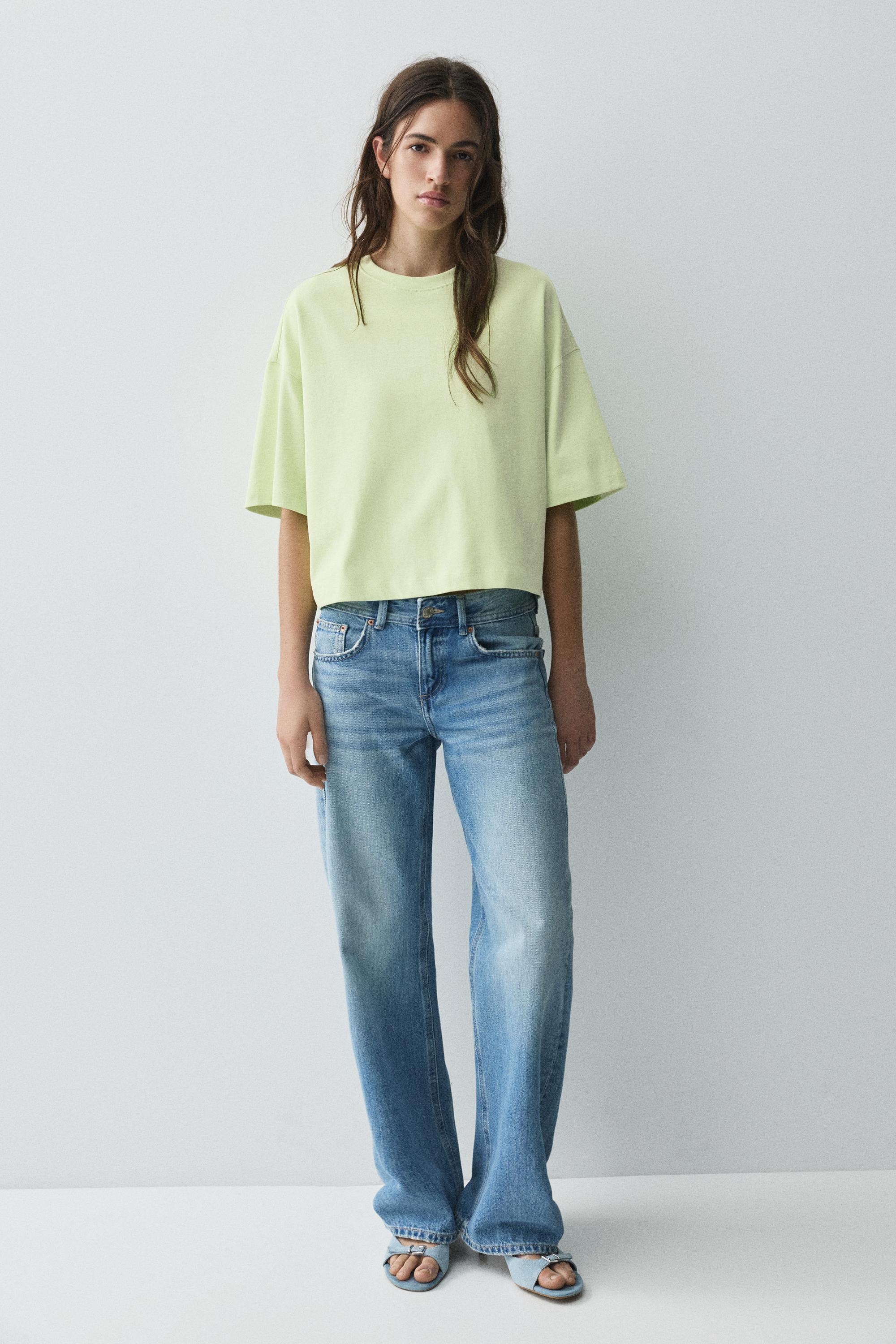 Boxy fit short sleeve T-shirt — Lime