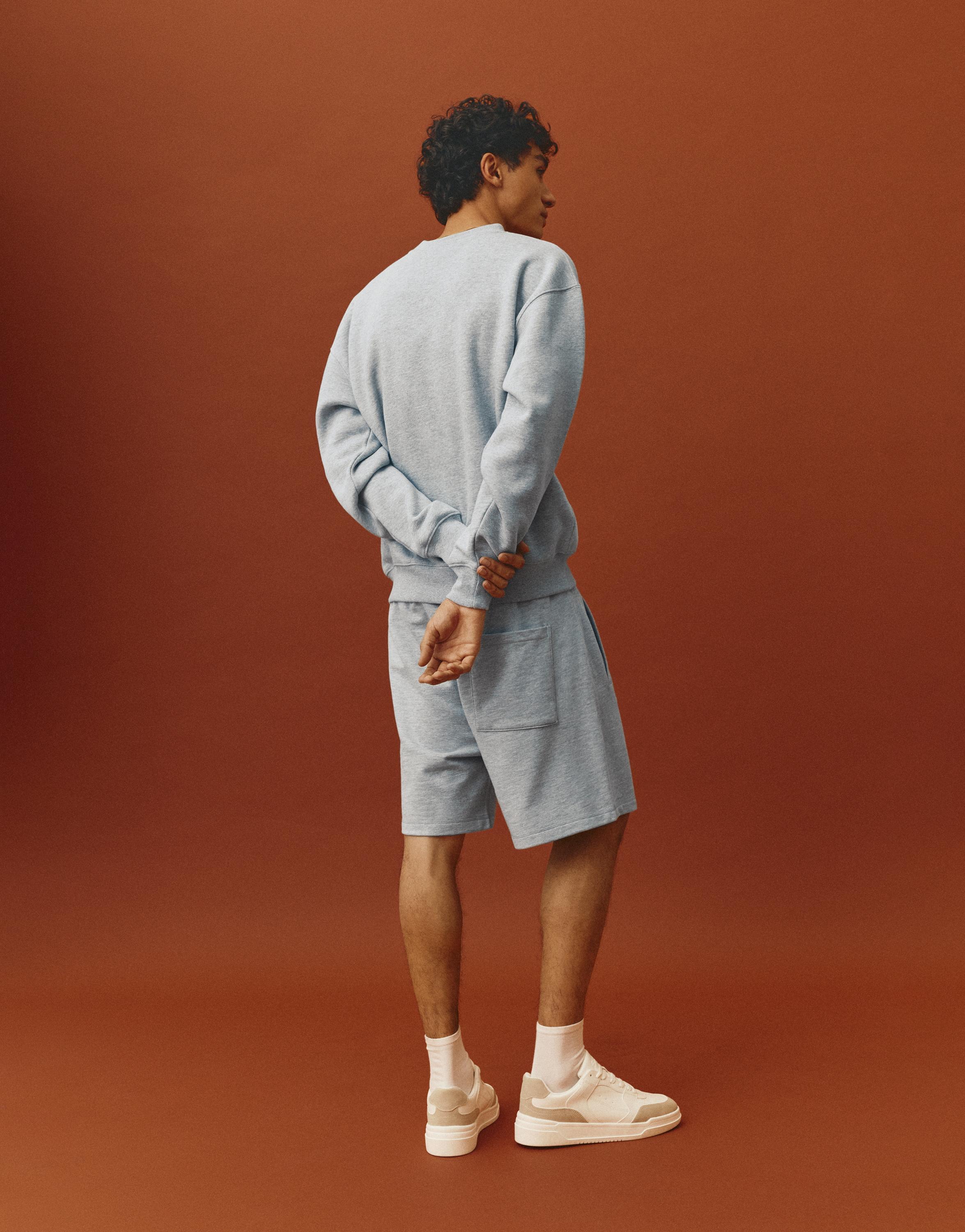 STWD jogger Bermuda shorts — Grey marl