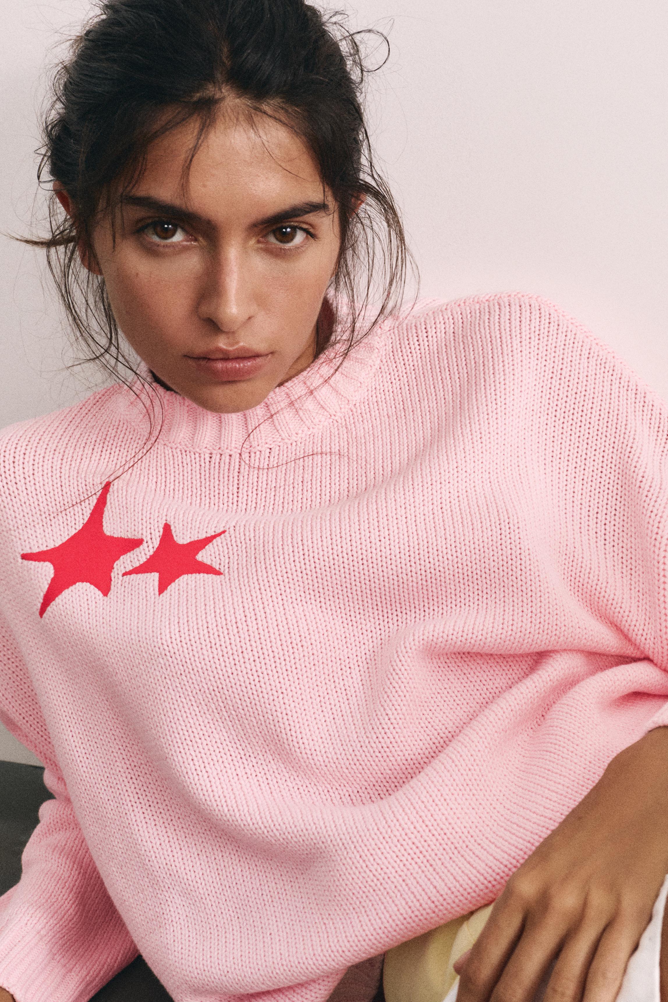 Oversize star jumper — Pink