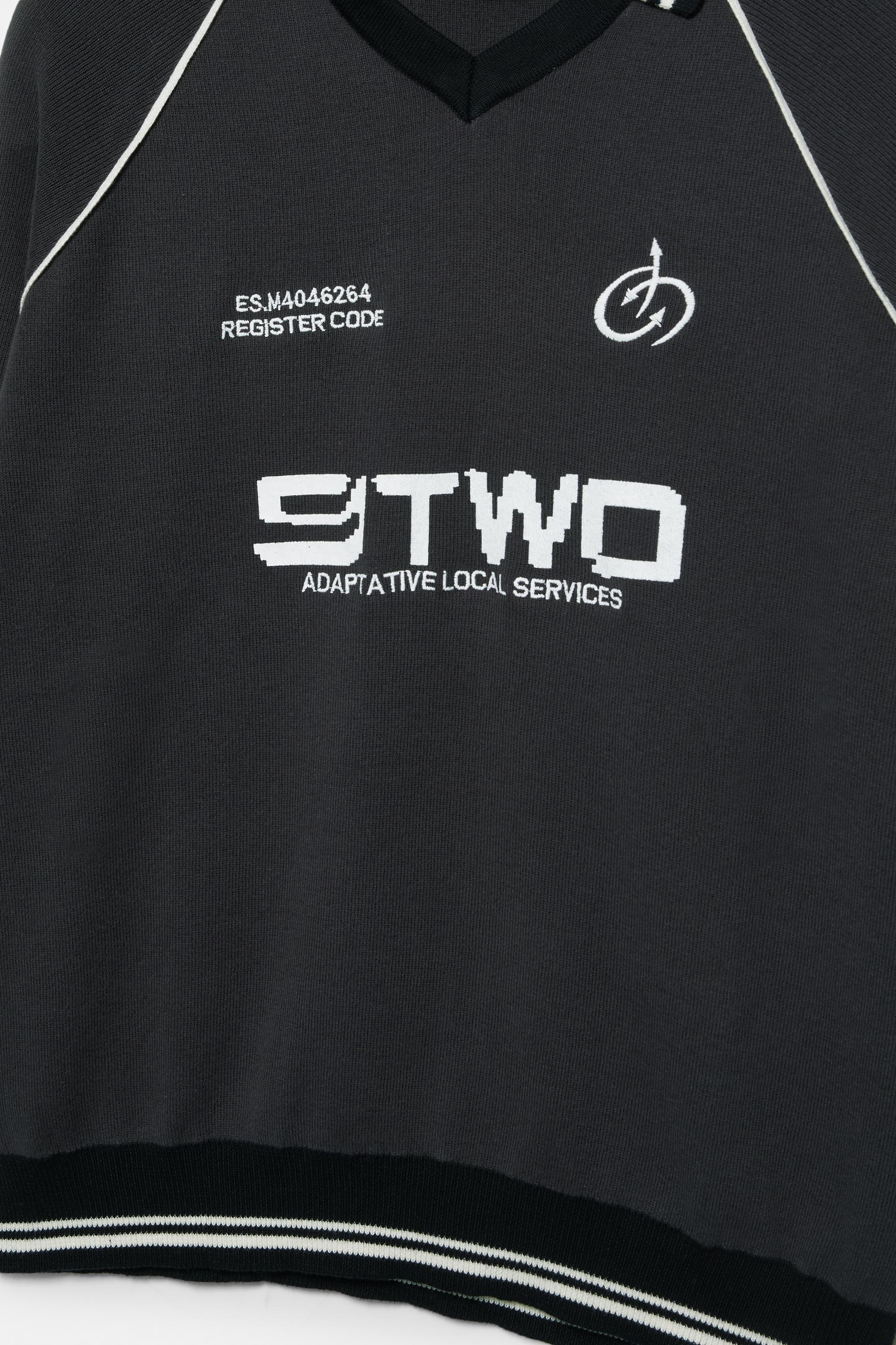 Long sleeve STWD polo shirt — Anthracite grey