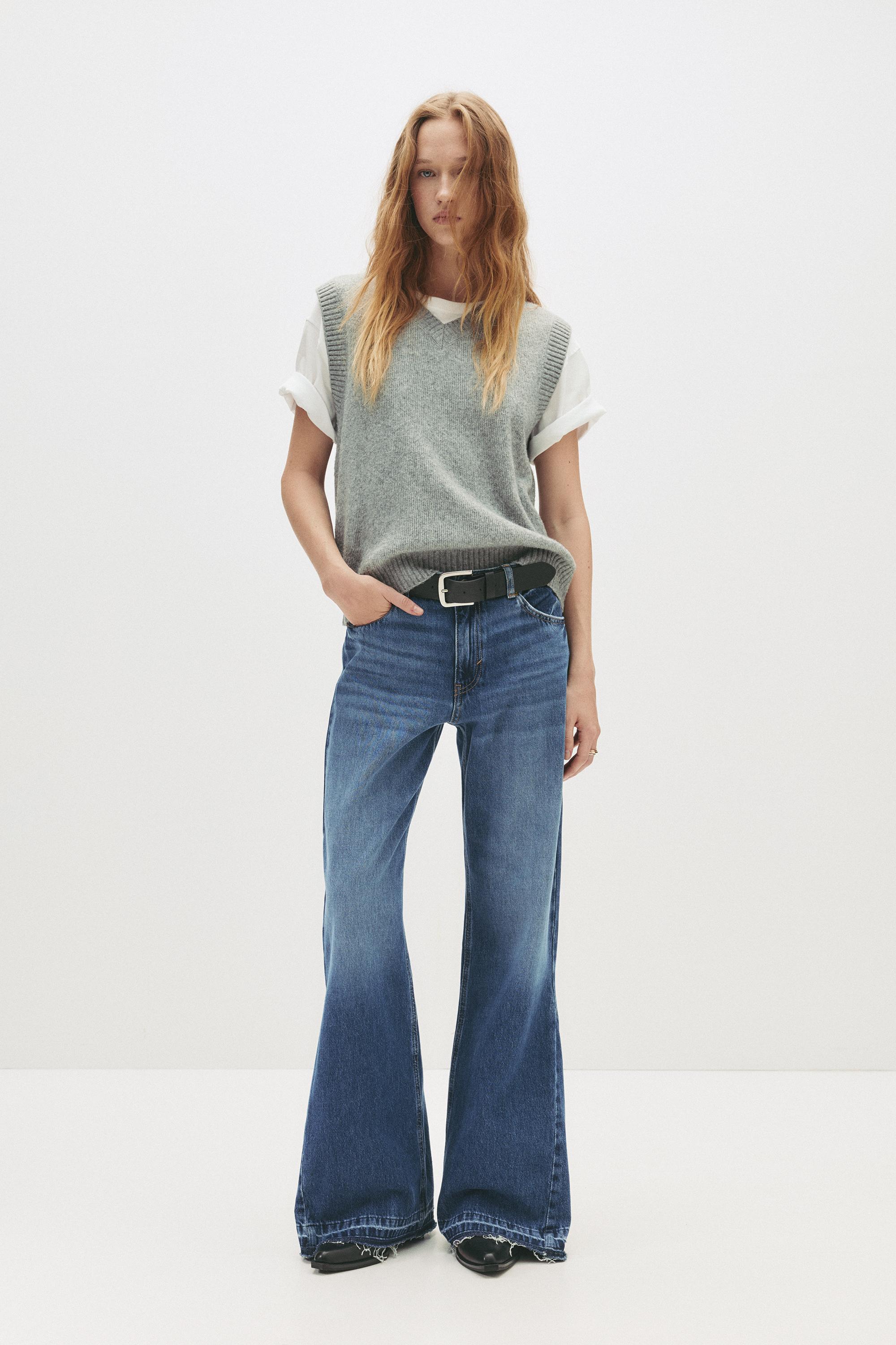 Loose-Fit-Schlaghose-Jeans