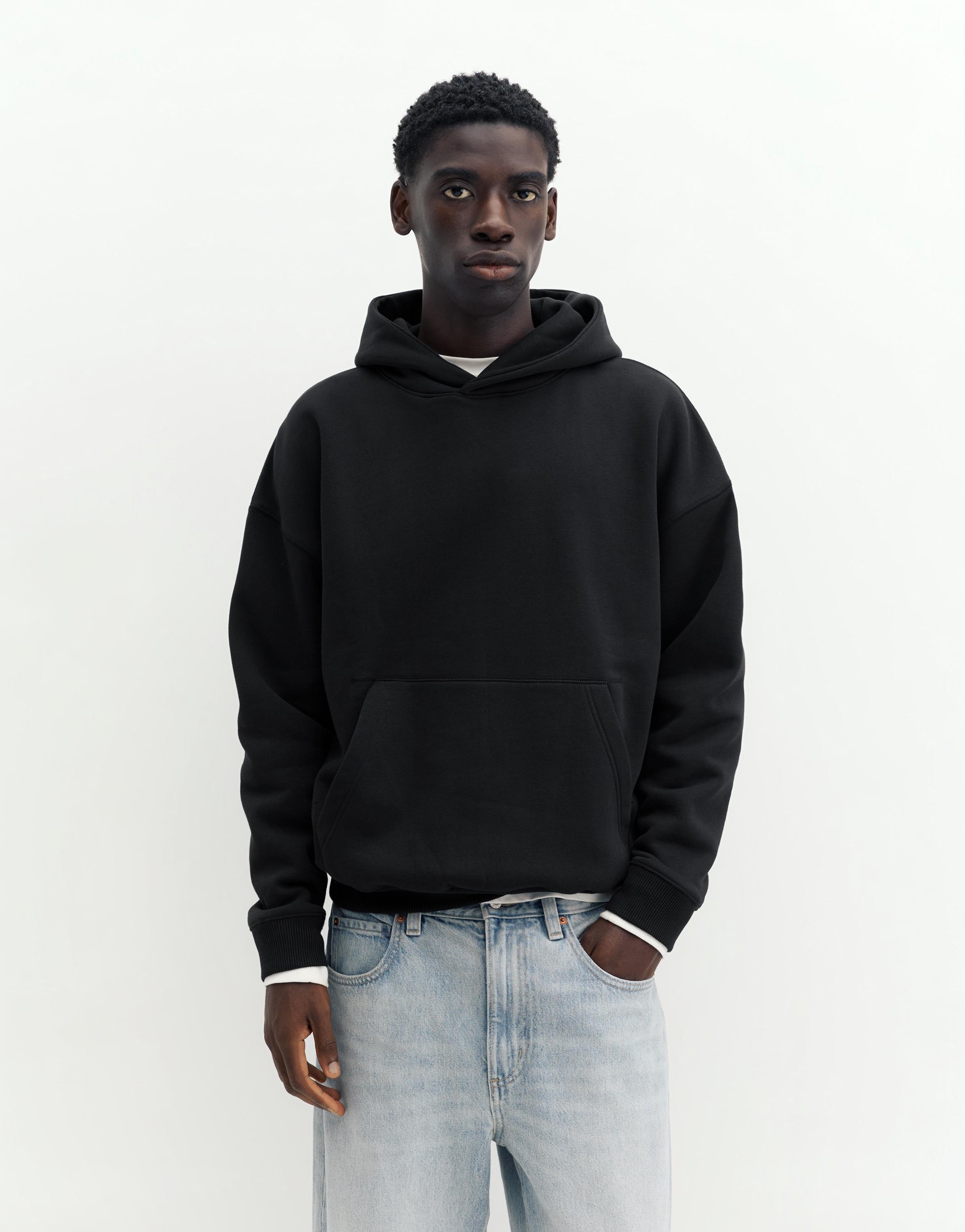 Boxy fit hoodie — Black