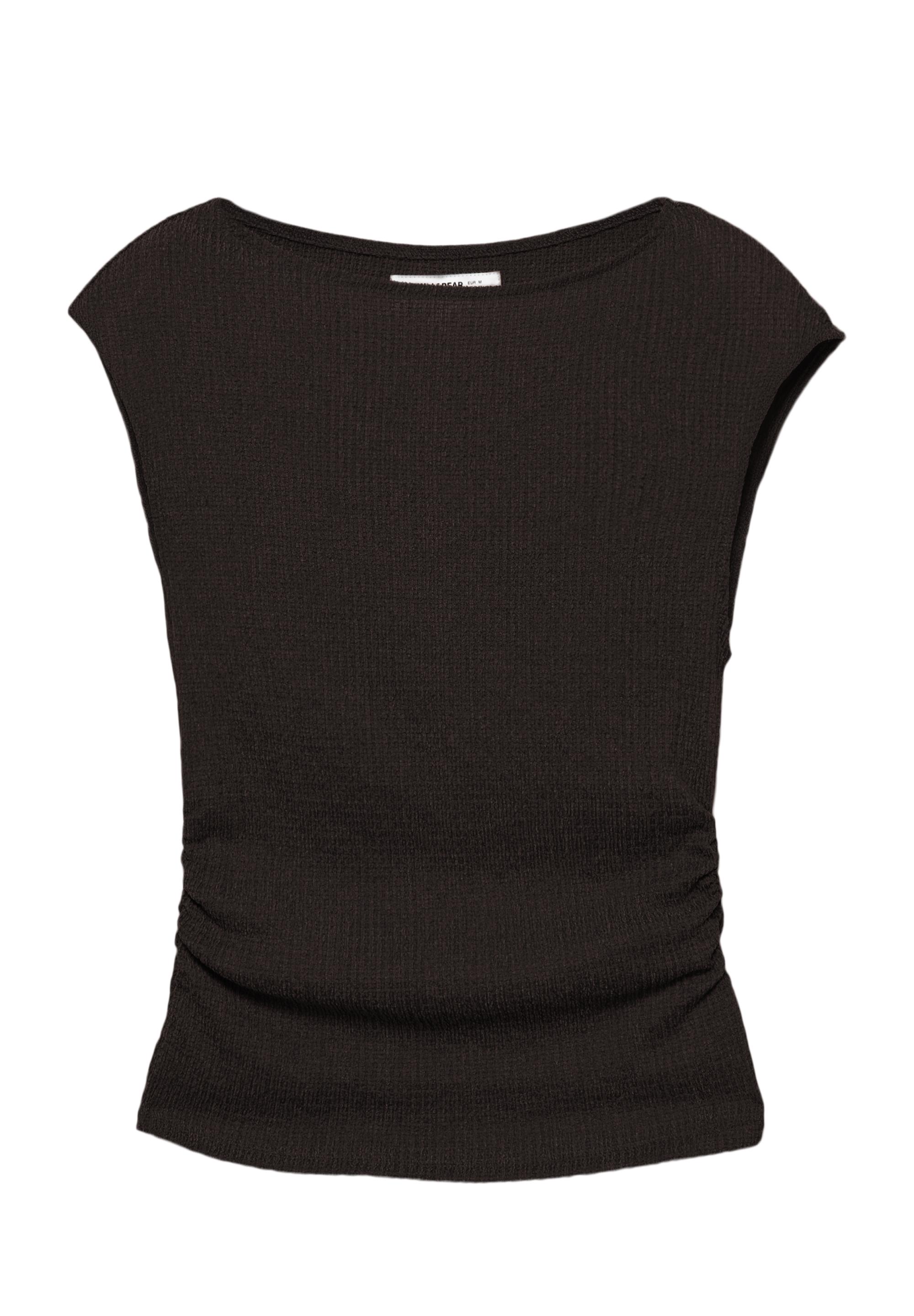 Crepe top — Brown