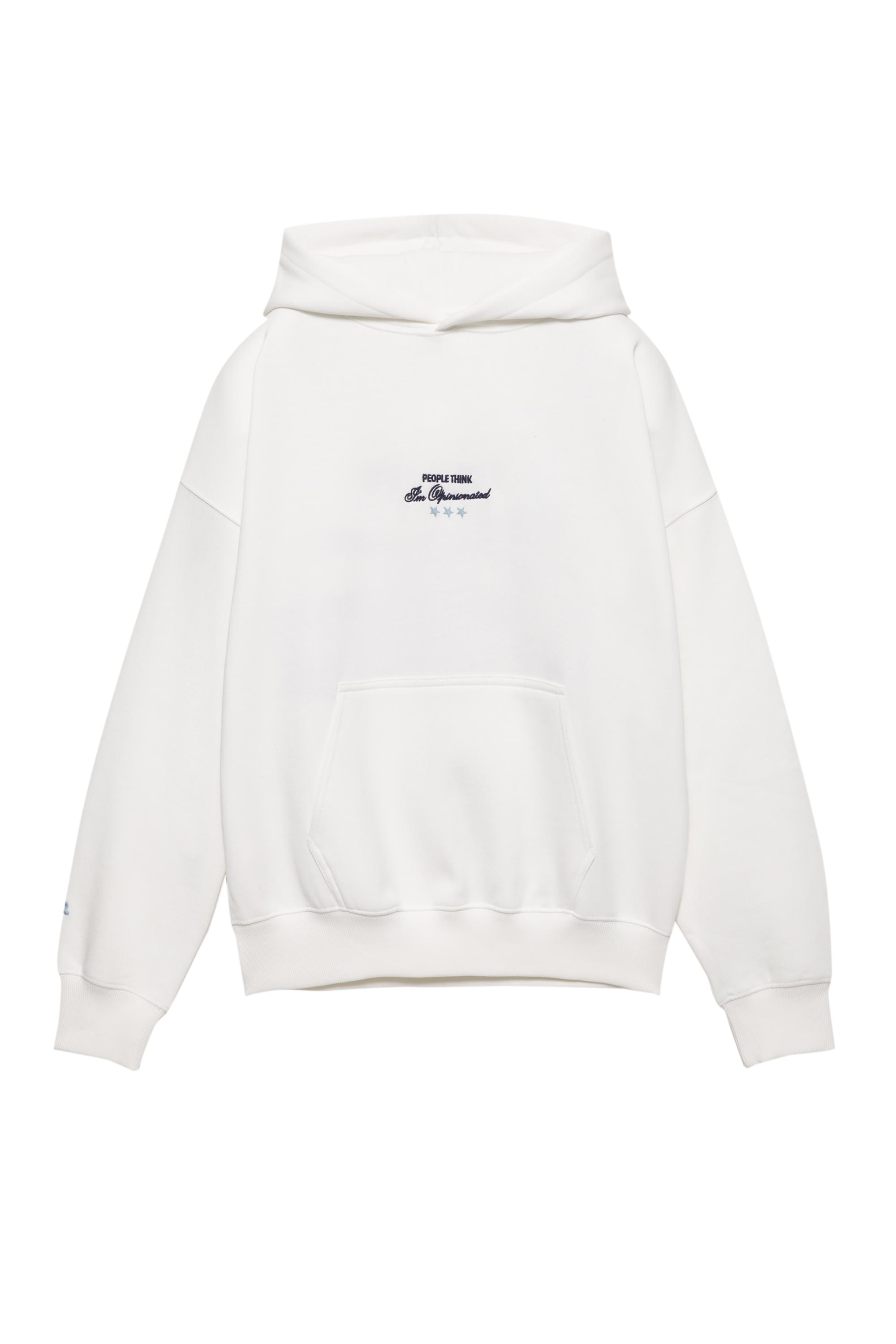İşlemeli yıldız kapüşonlu sweatshirt - Görsel 4