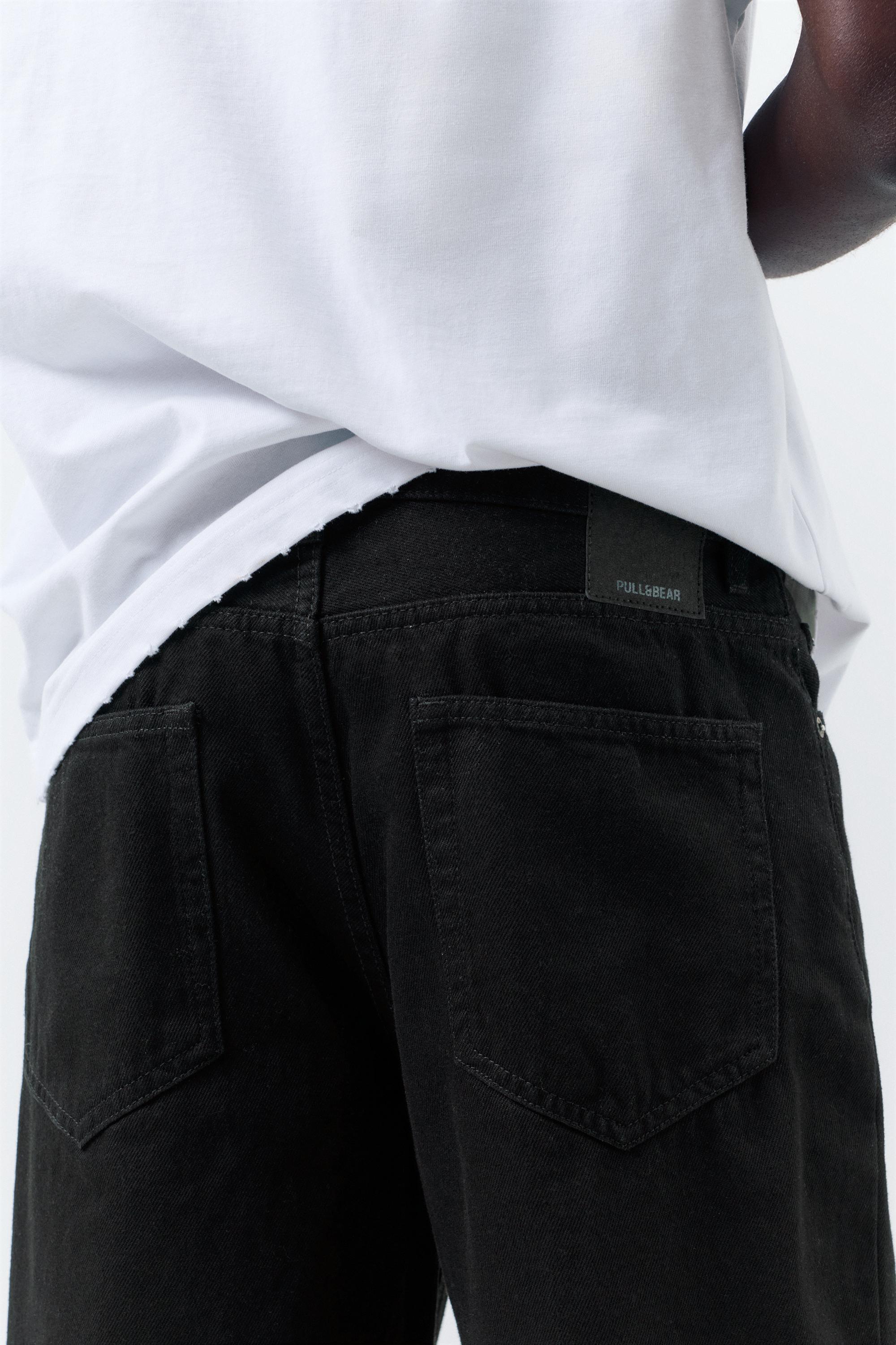 Standard denim Bermuda shorts — Black