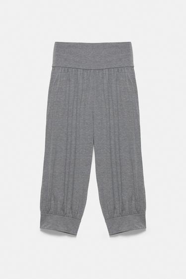 Cropped sarouel trousers — Grey marl 6