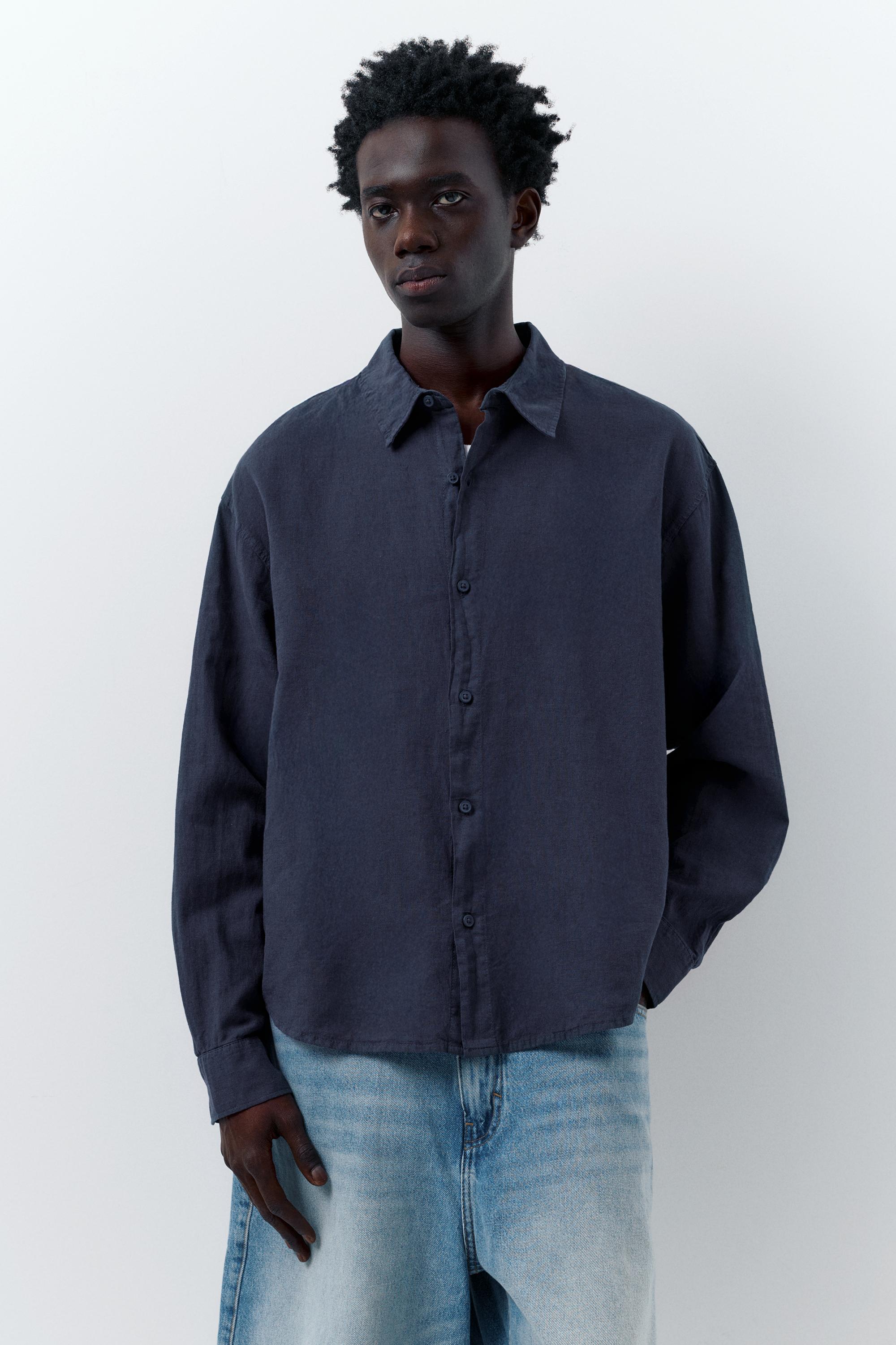 Ketenli gömlek - Görsel 8