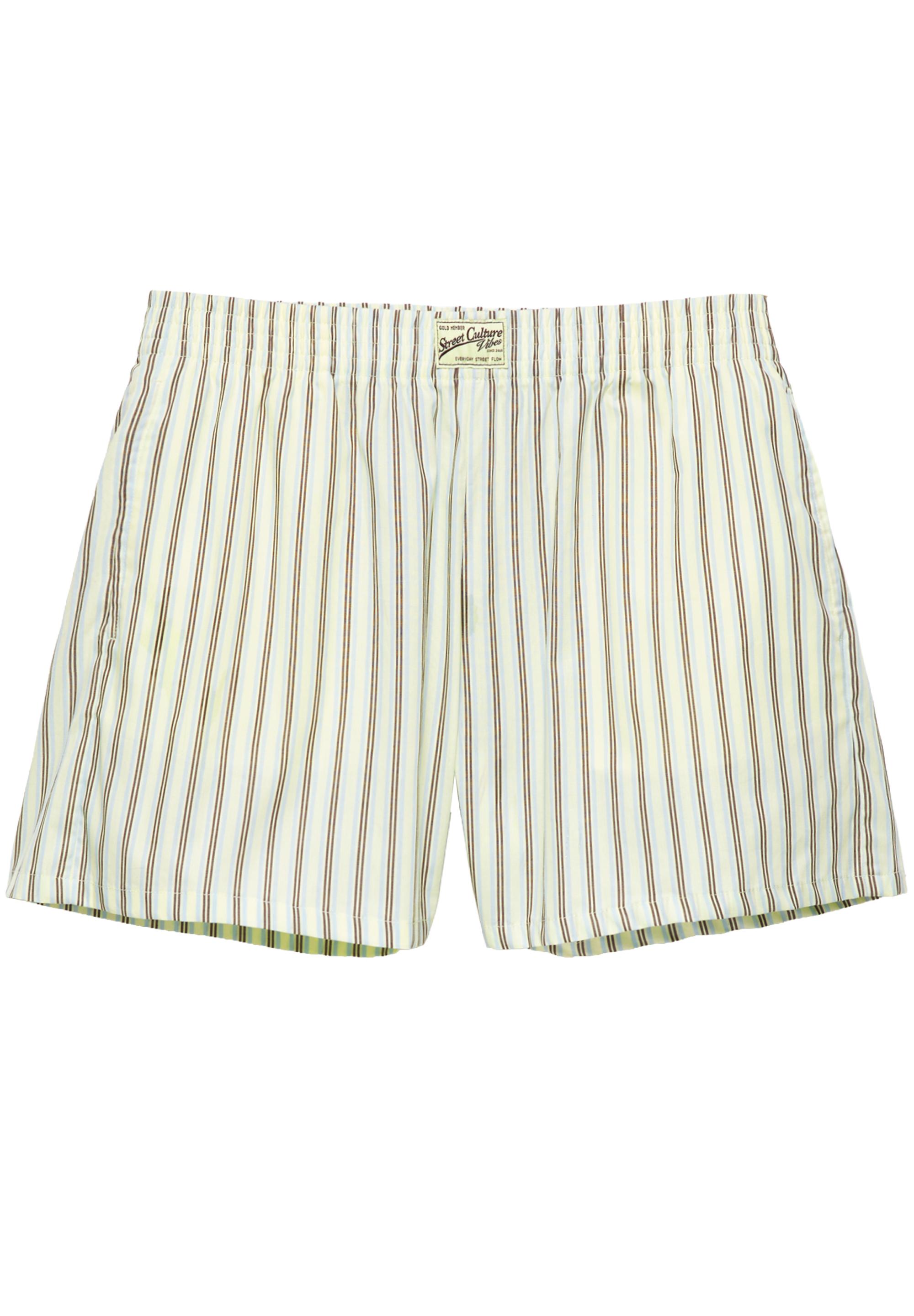 Striped Bermuda shorts — Yellow