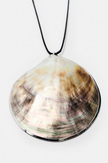 Maxi seashell necklace — Grey 4