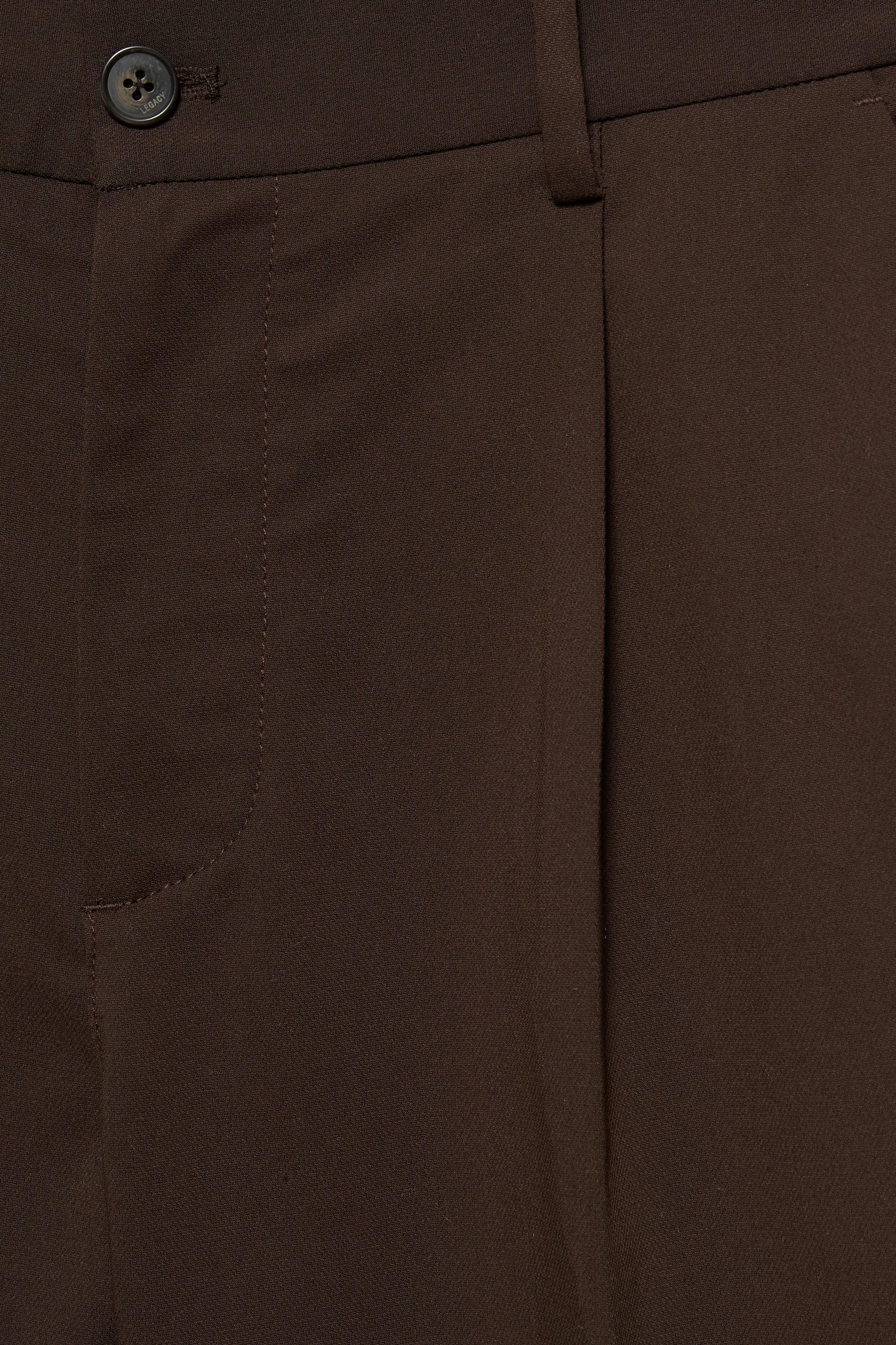 Wide-leg tailored trousers — Chocolate