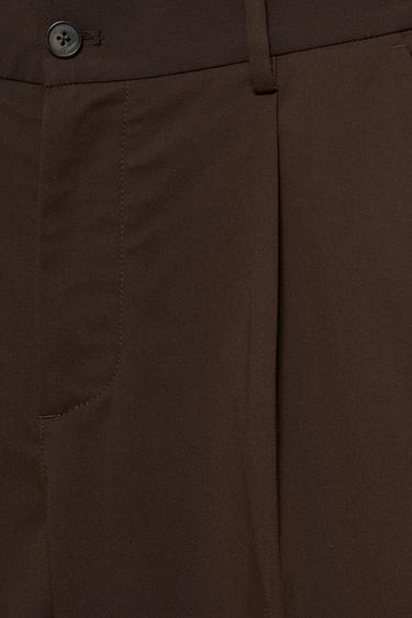 Wide-leg tailored trousers — Chocolate 9