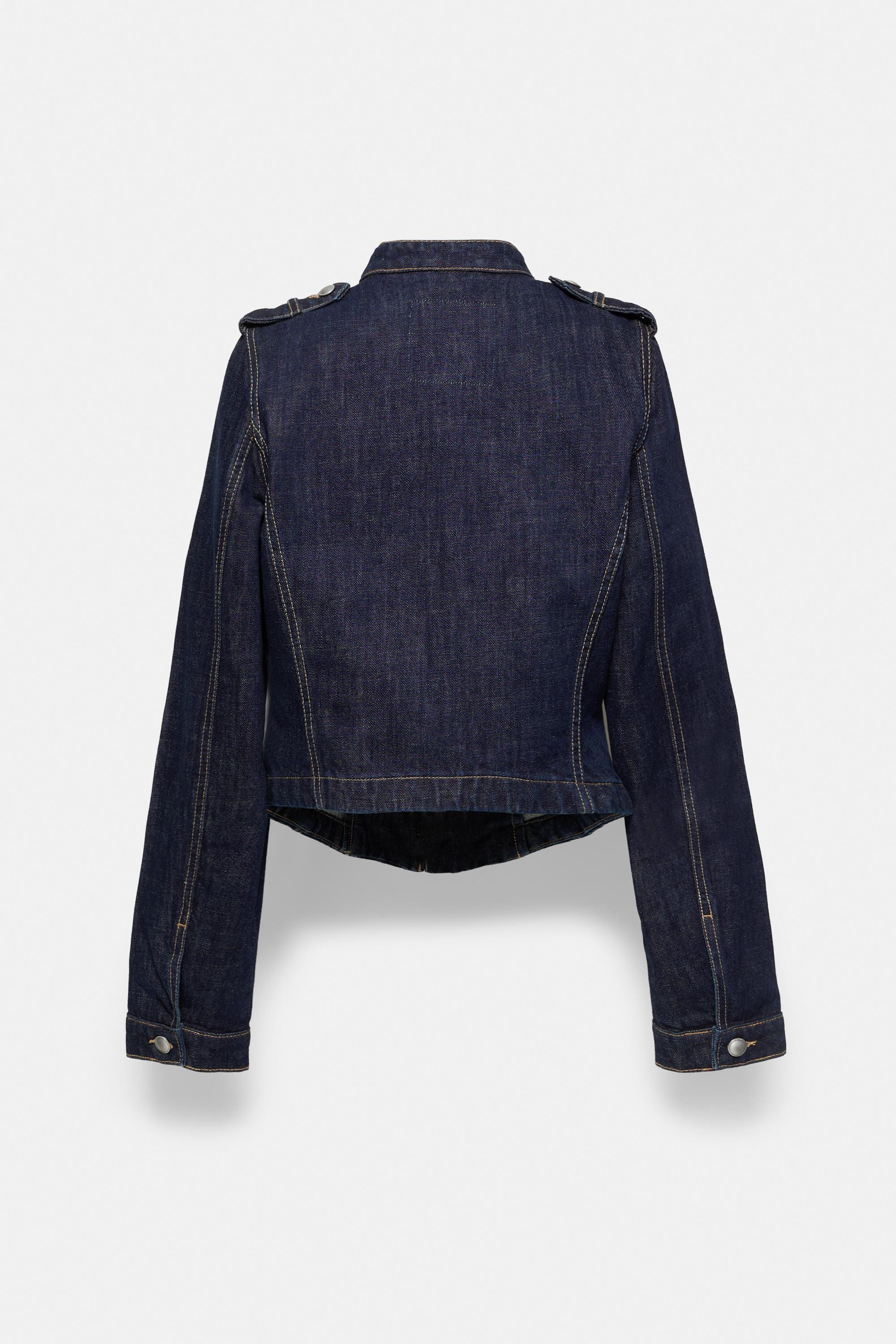 Denim jacket with toggle buttons — Navy