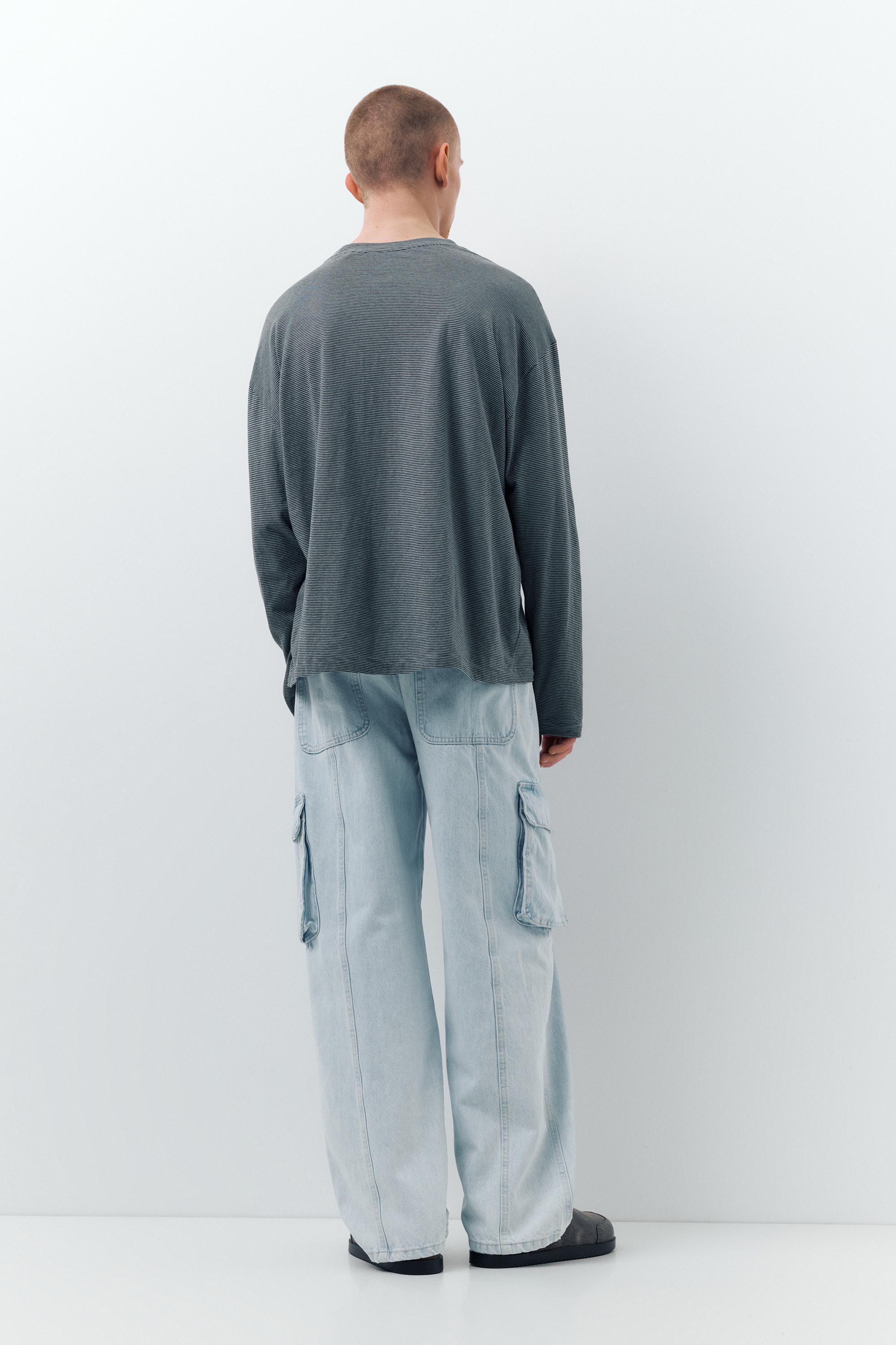 Baggy cargo jeans — Pale blue