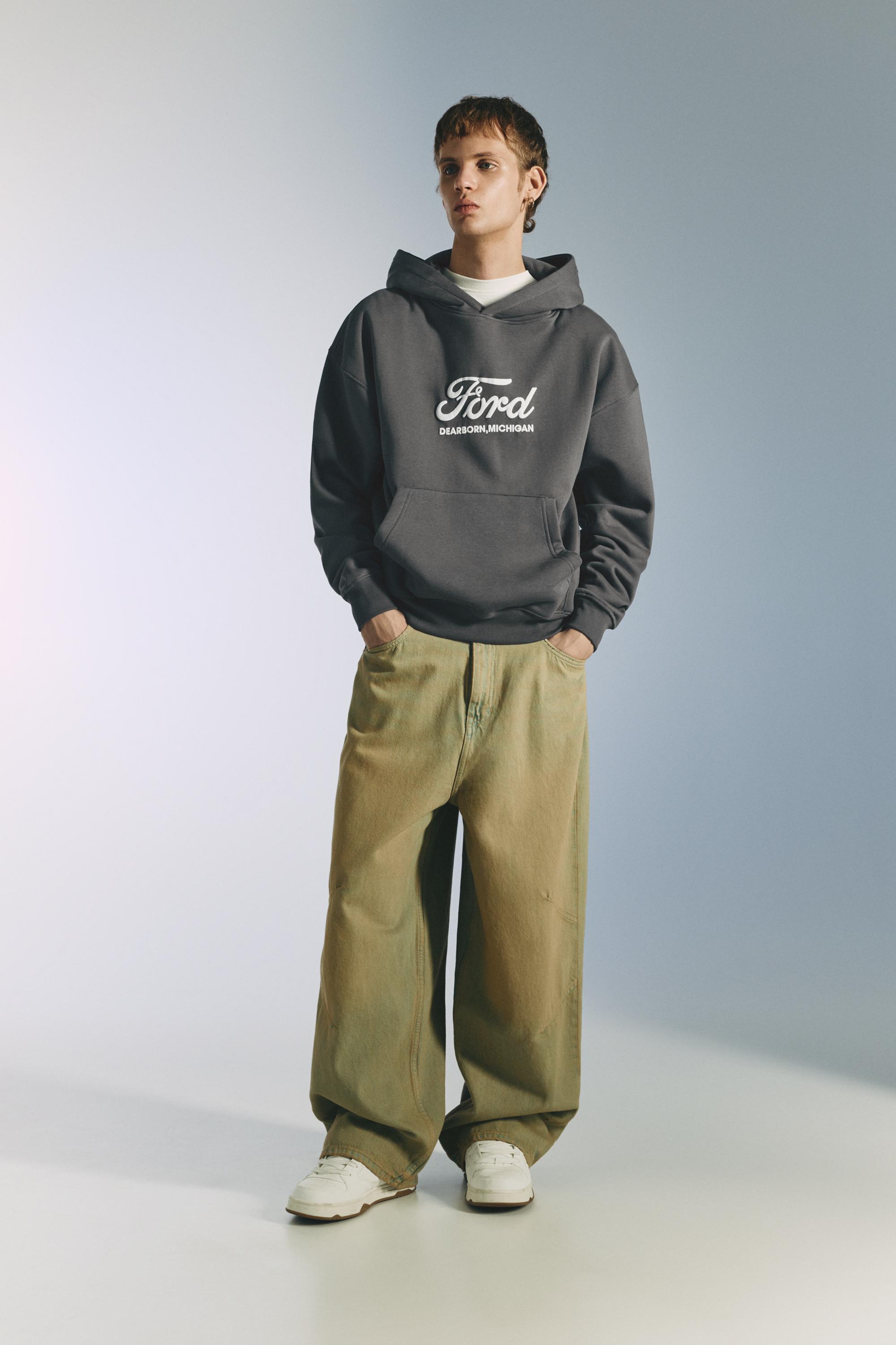 Kapüşonlu Ford sweatshirt - Görsel 4