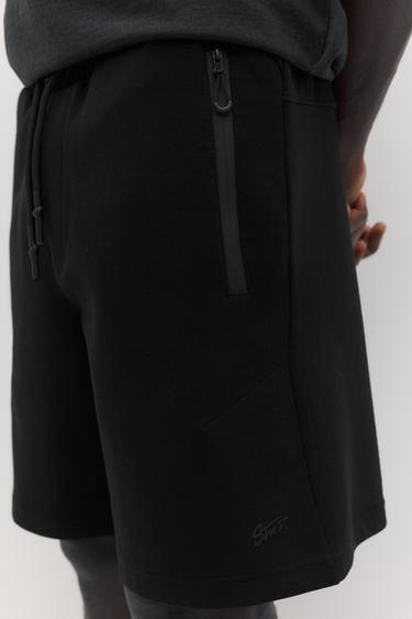 Regular fit jogger Bermuda shorts — Black 3