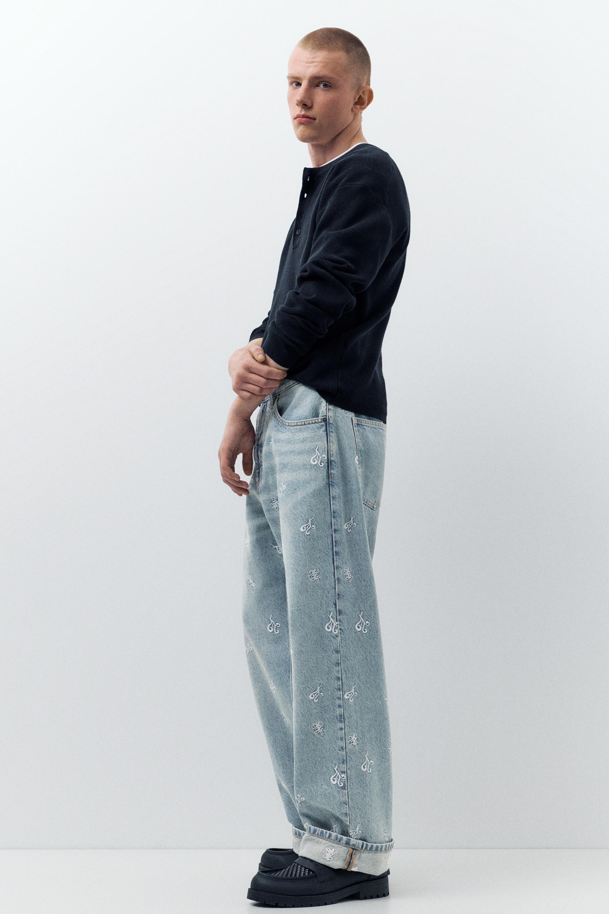 STWD Nakışlı Baggy Jean - Görsel 5