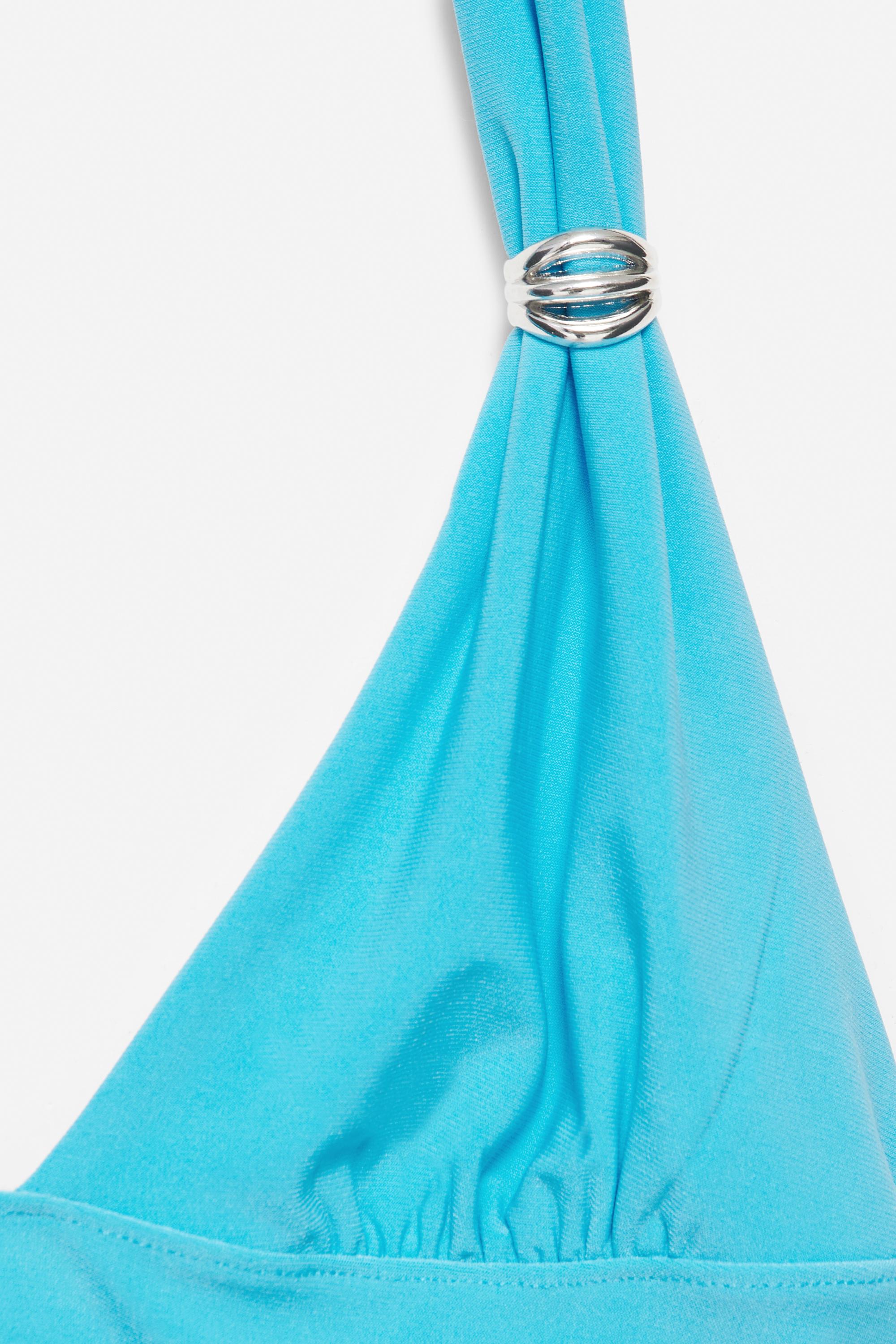 Halter top with metal detail — Turquoise
