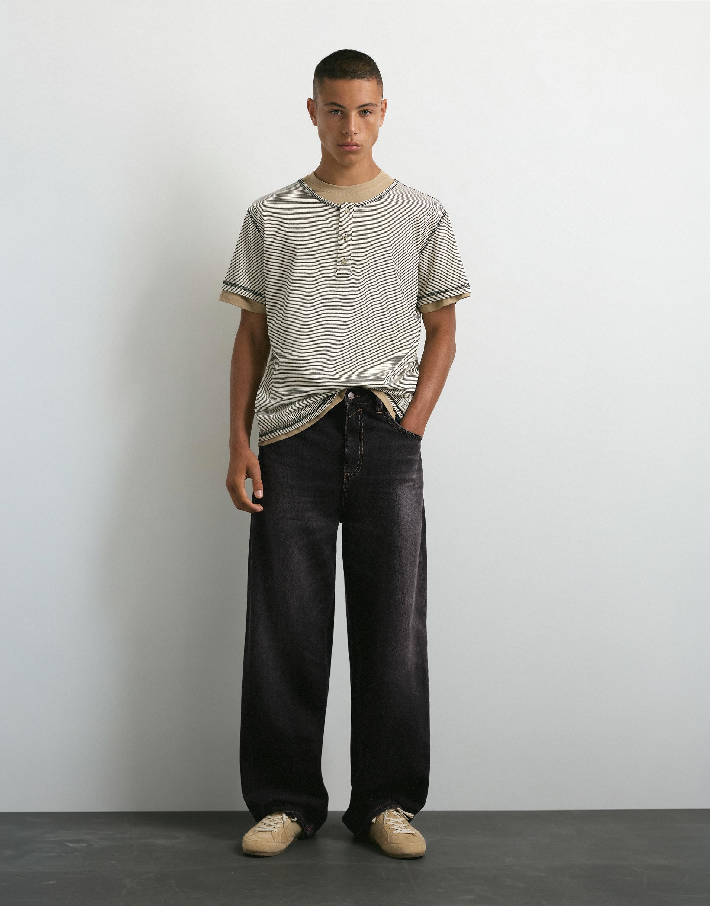 Relaxed baggy jeans — Faded black