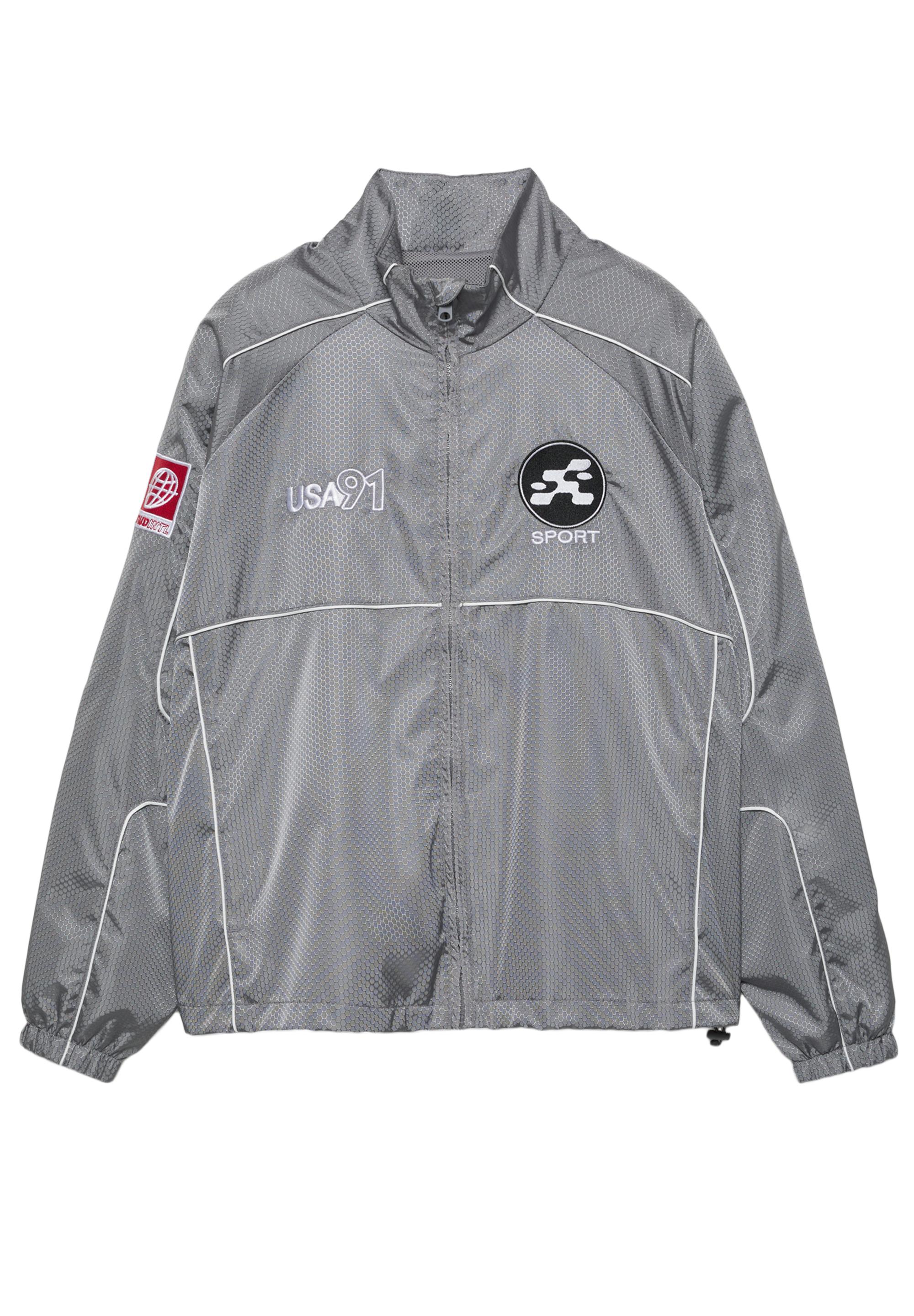 STWD contrast seam jacket — Medium grey