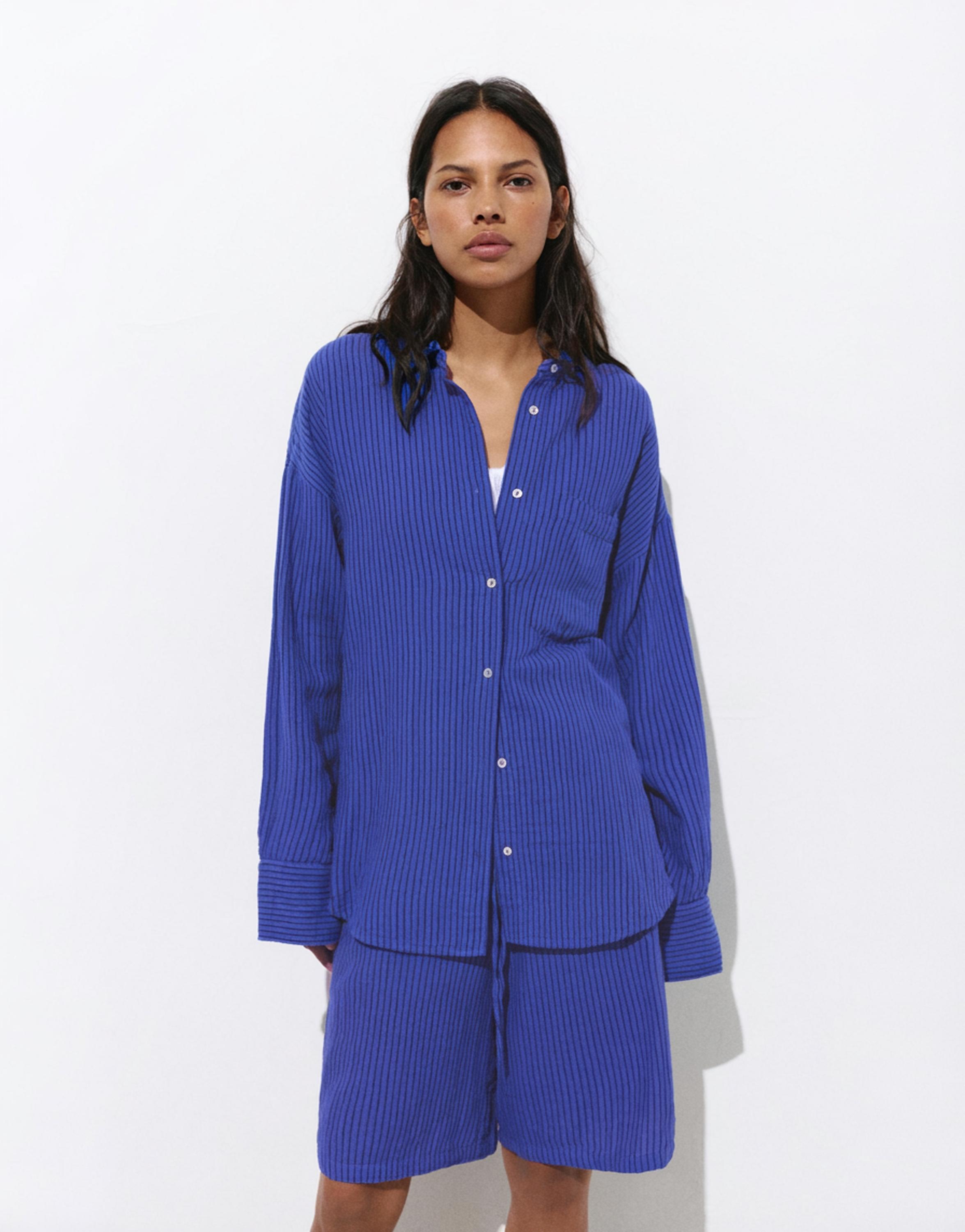 Striped rustic blue shirt — Indigo