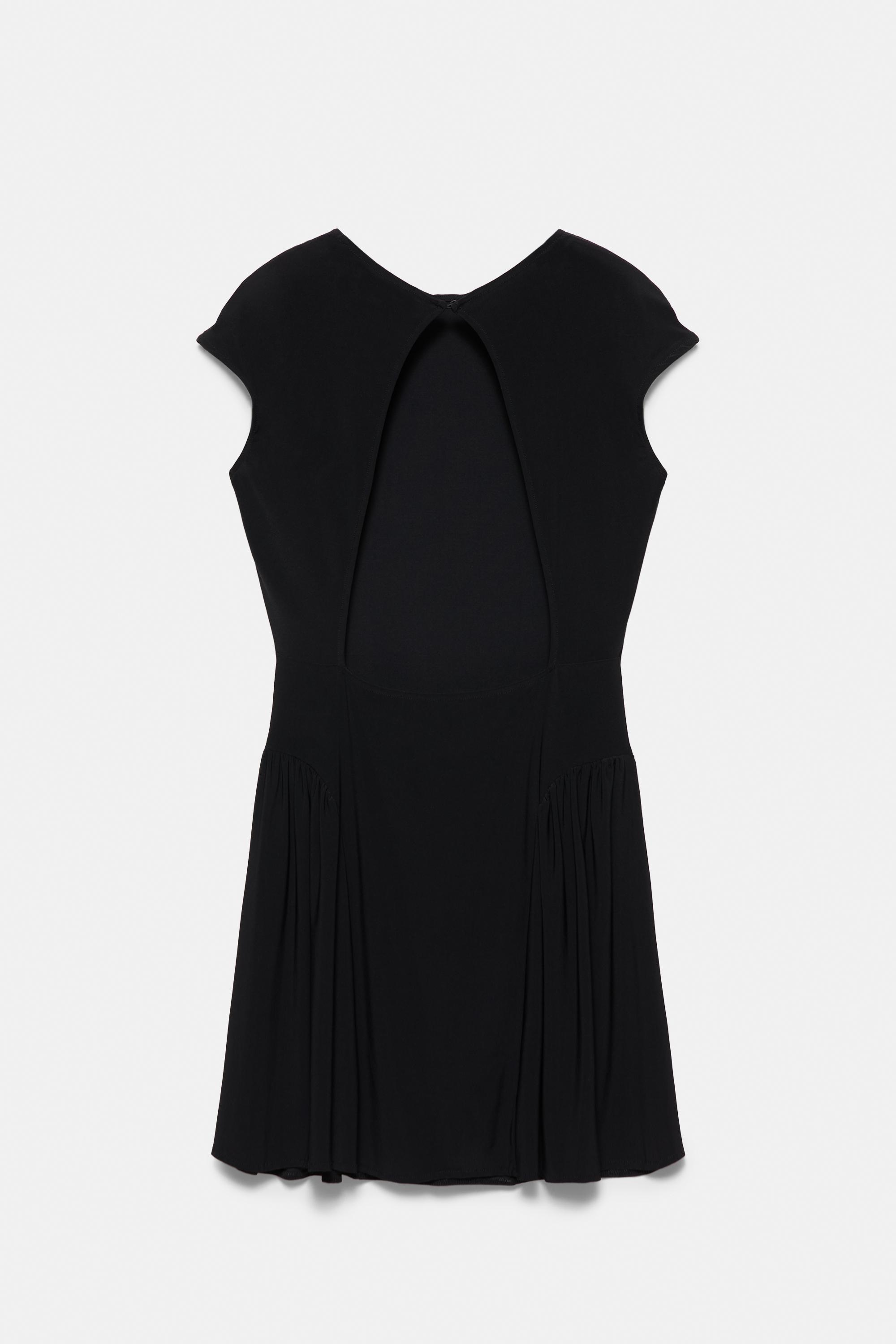 Short gathered dress — Black