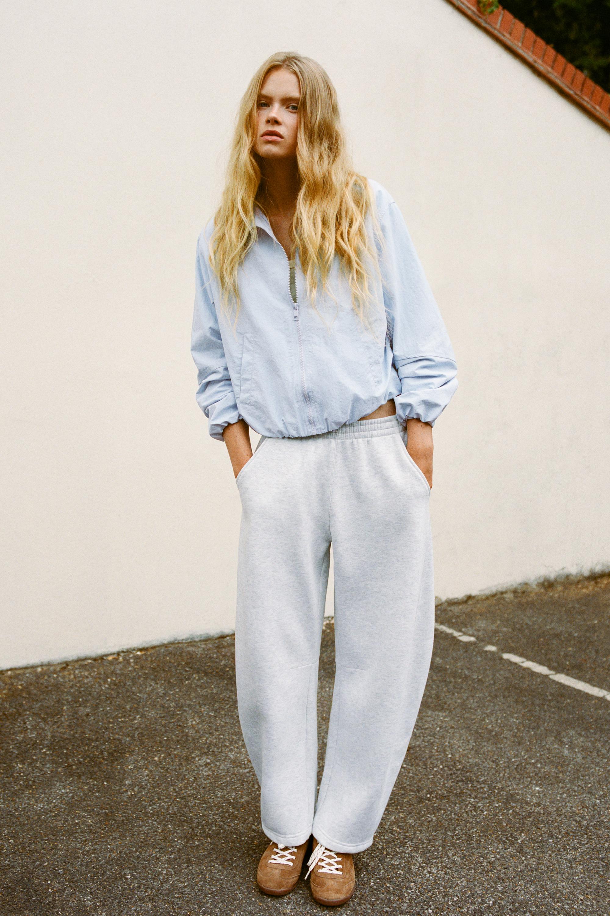 Lightweight bomber jacket — Pastel blue