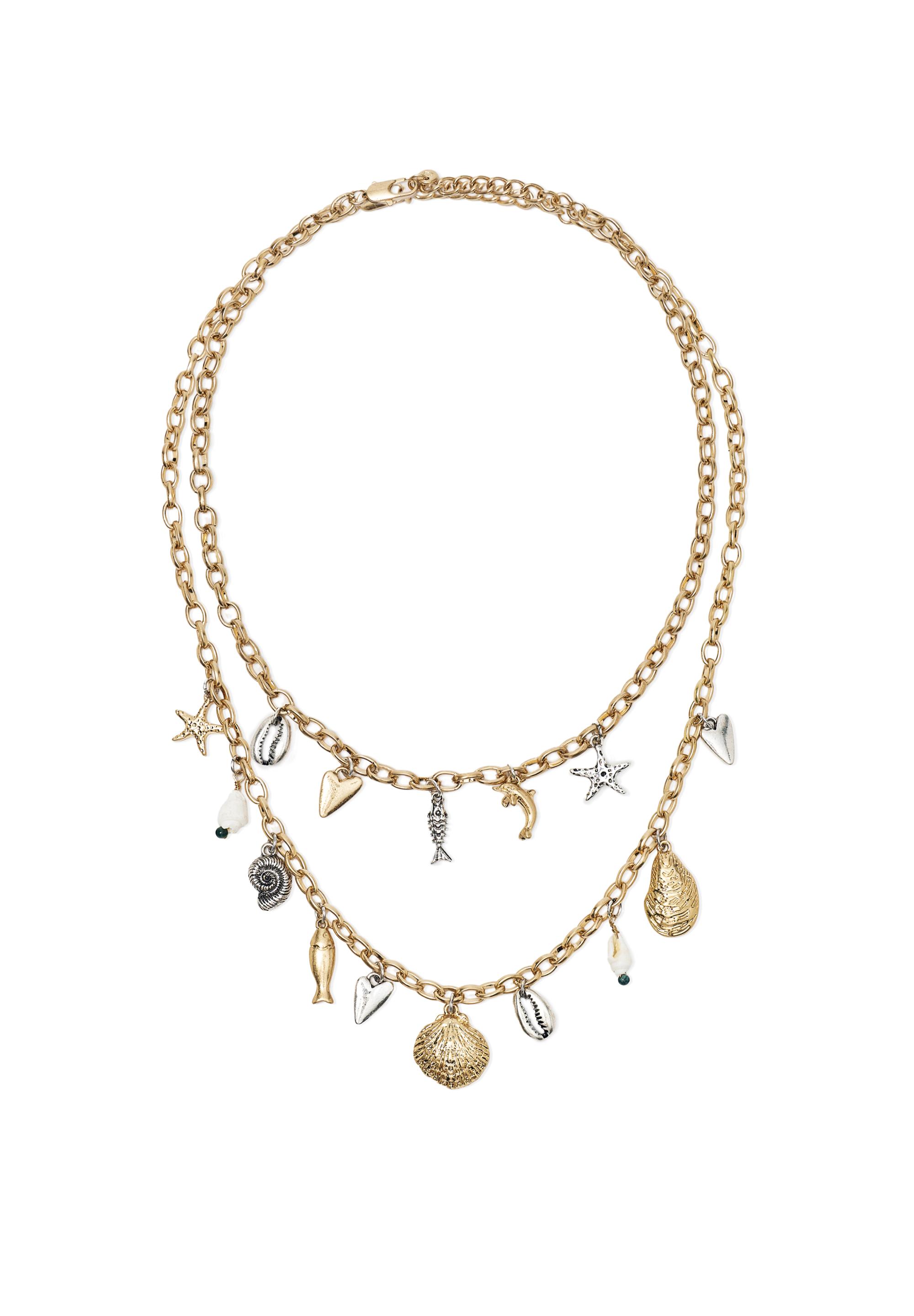 2-pack of pendant necklaces — Gold