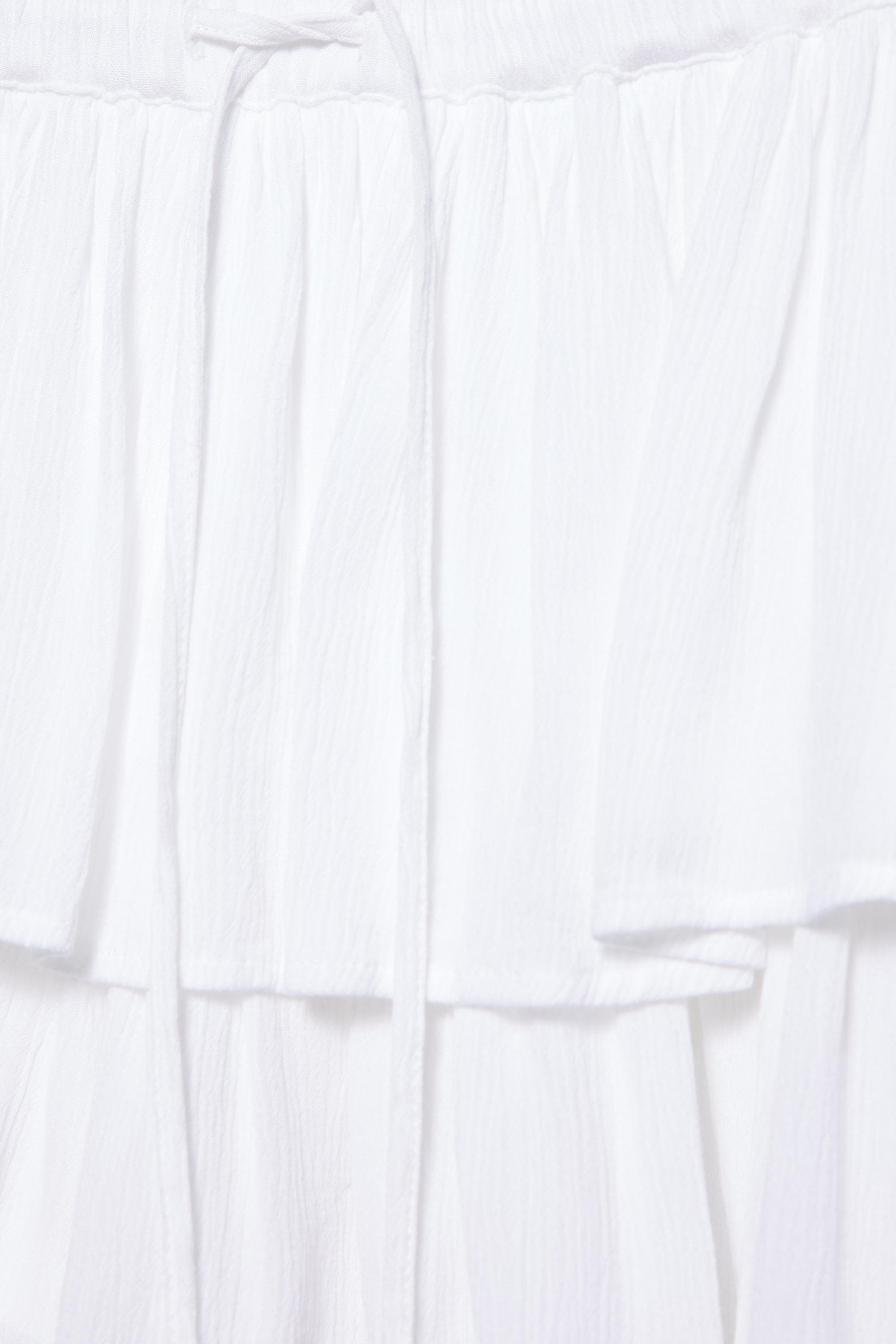 Ruffled skort — White