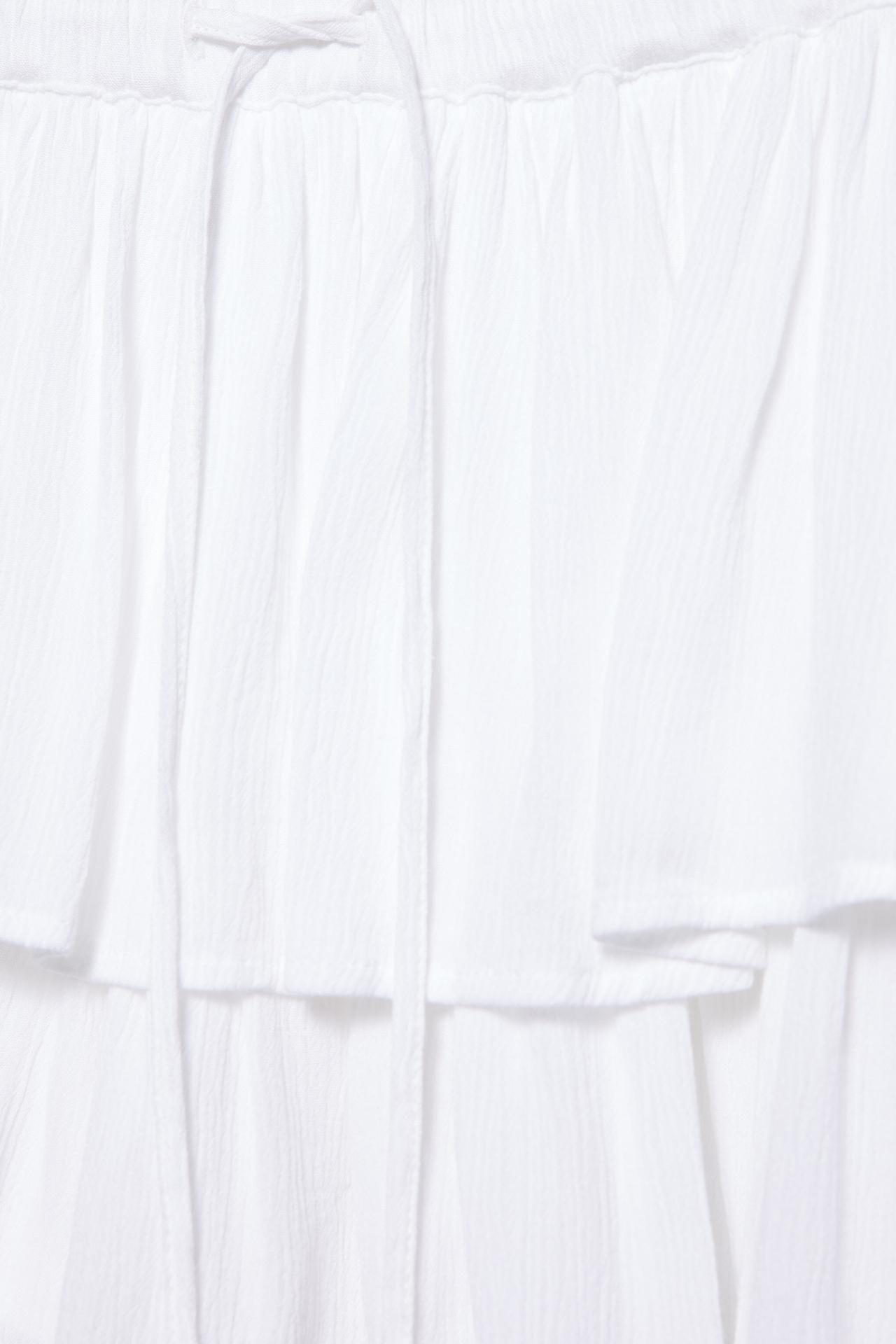 Ruffled skort — White