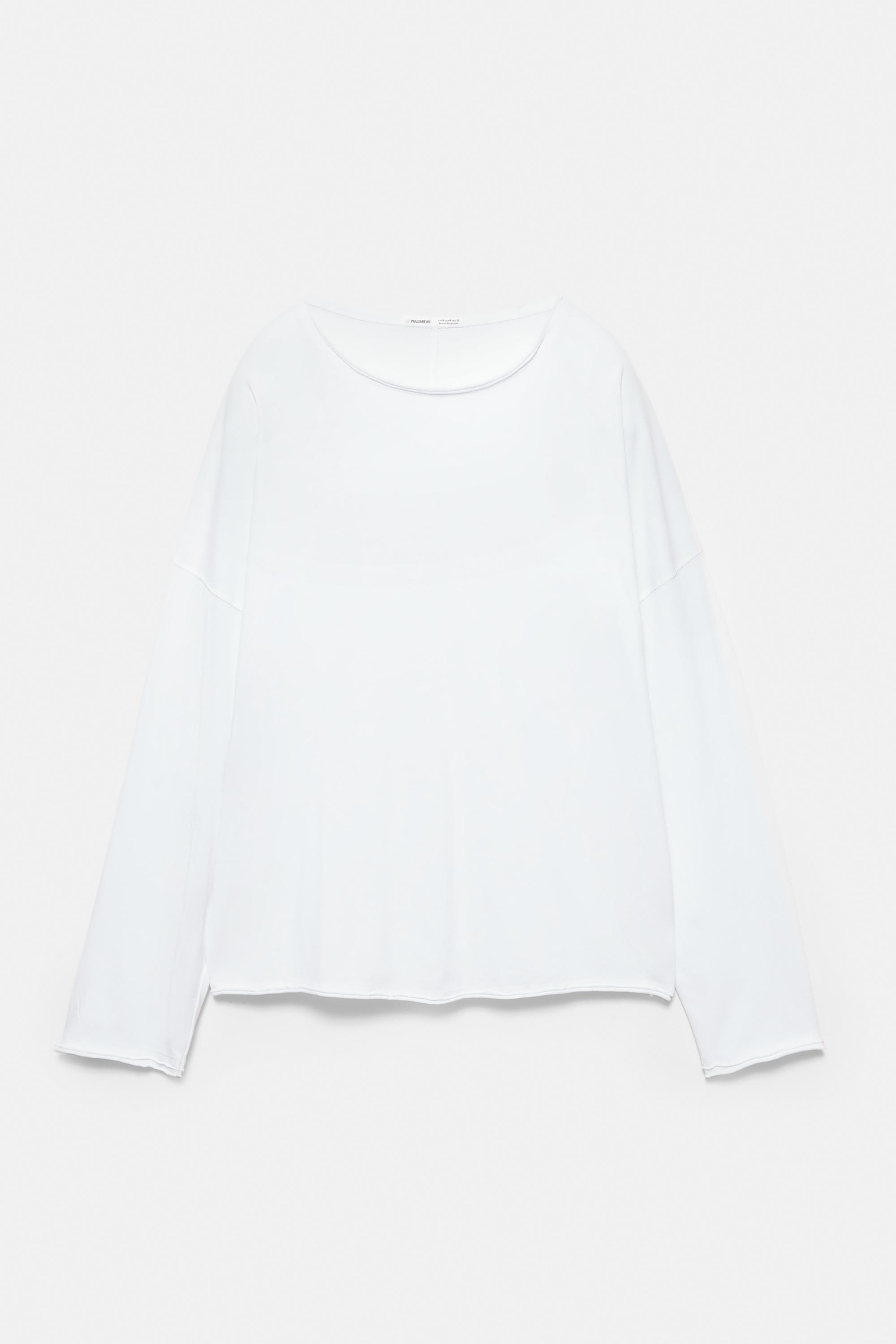 Oversize long sleeve T-shirt — White