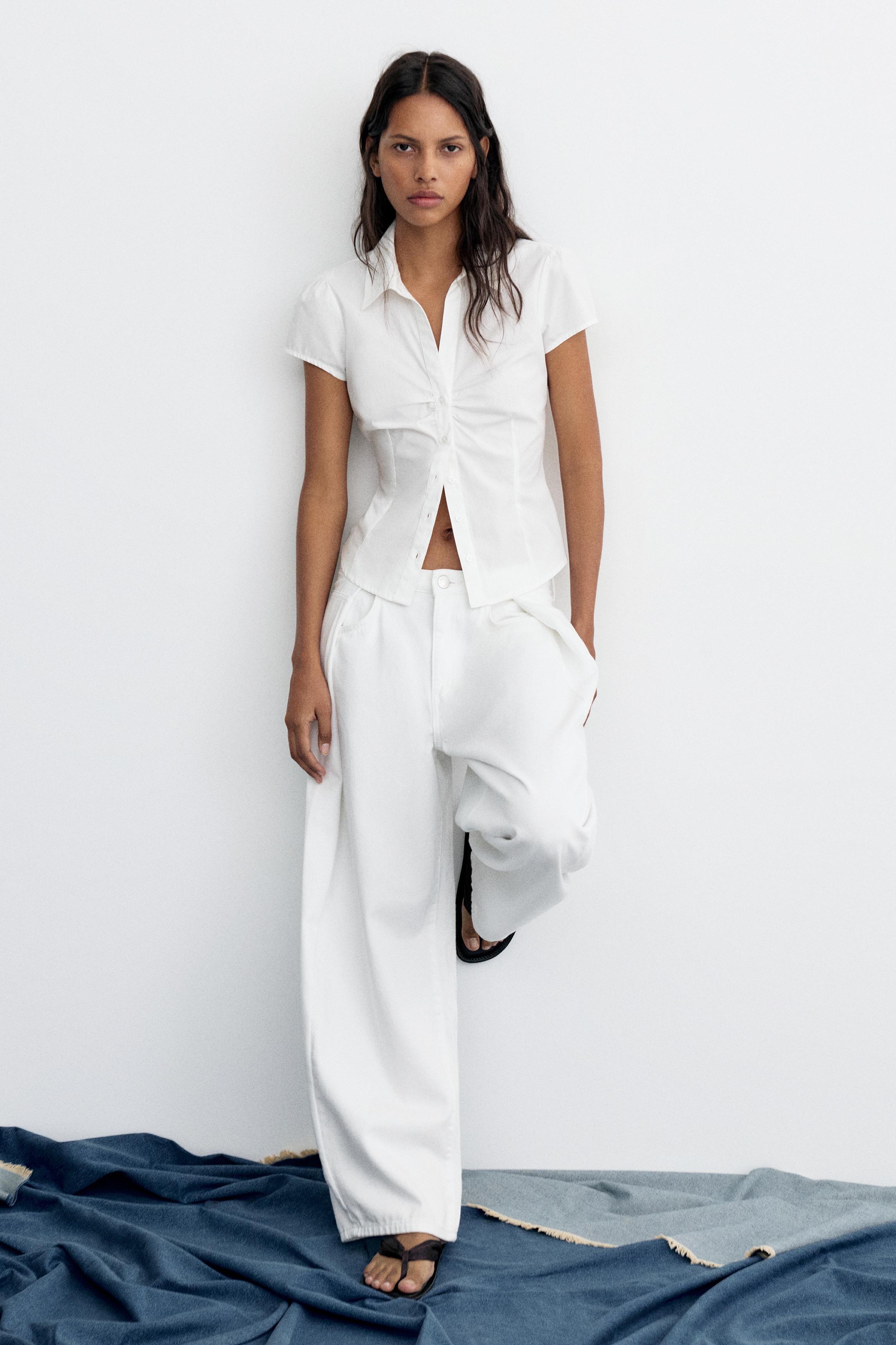 Slim fit short sleeve shirt — White