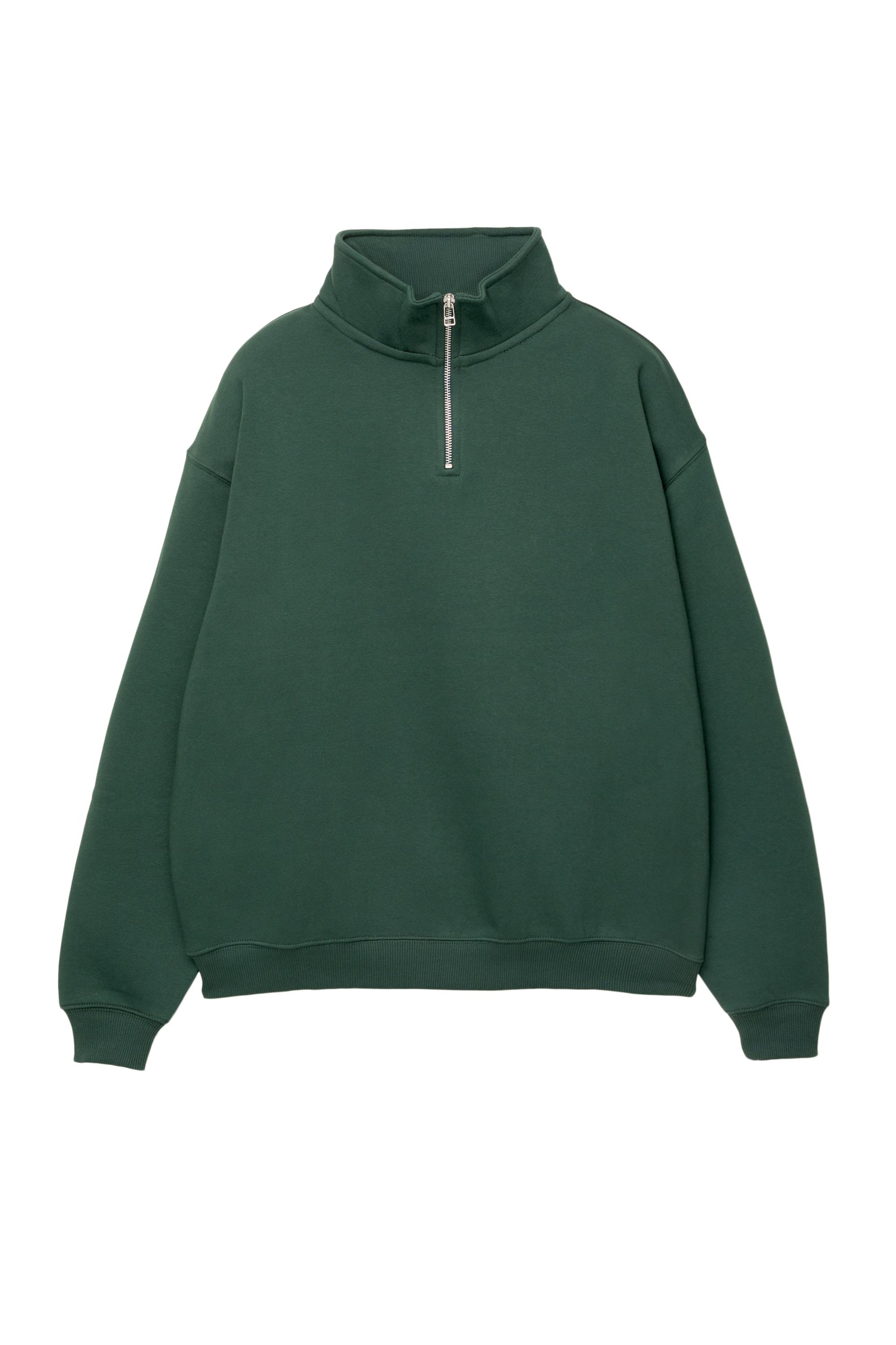 Fermuarlı dik yaka basic sweatshirt - Görsel 33