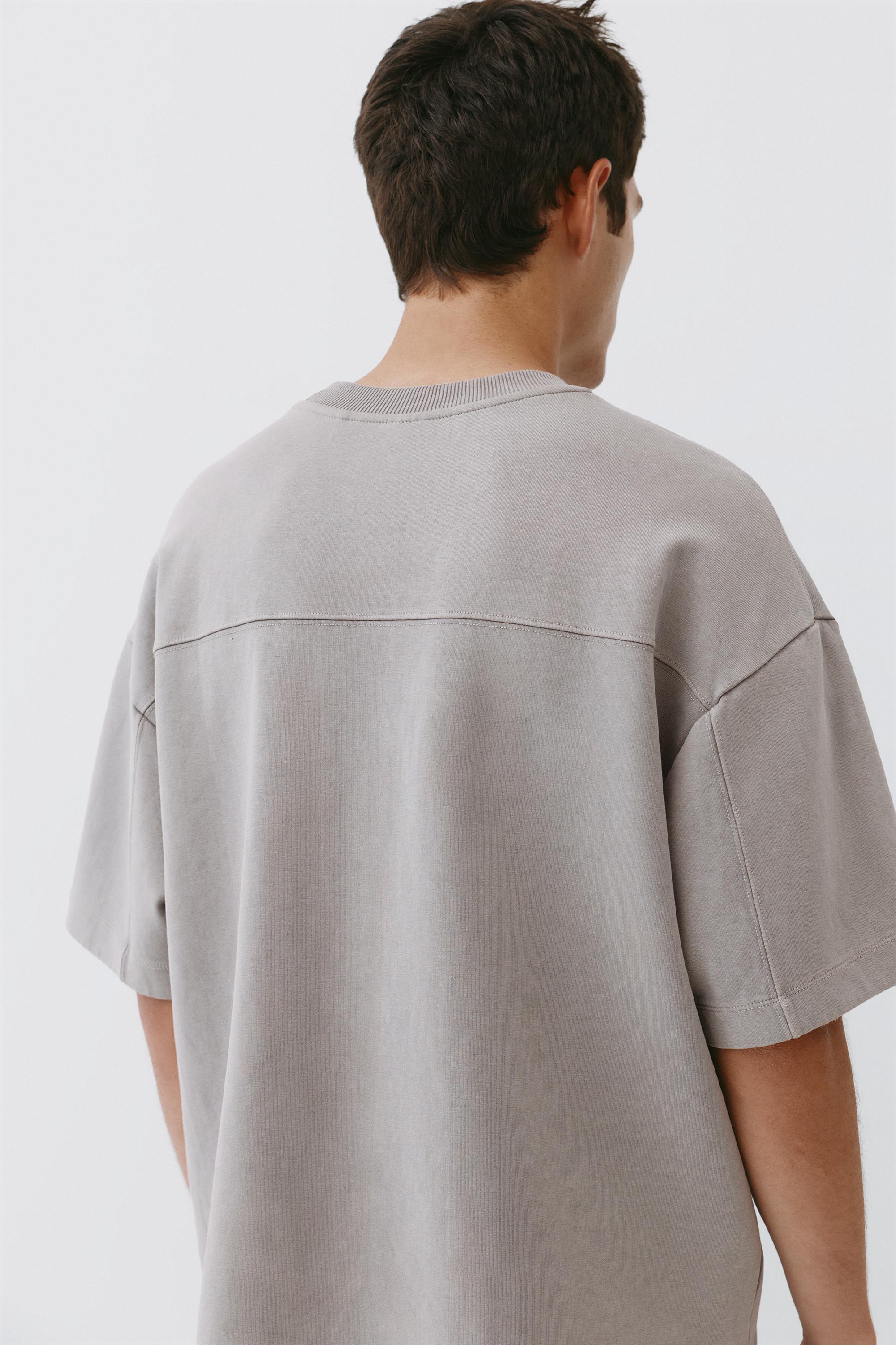 Interlock short sleeve sweatshirt — Grey marl