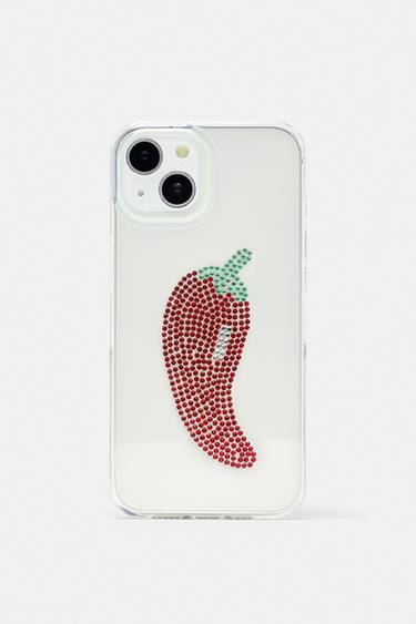 Rhinestone chilli iPhone case — Red 1