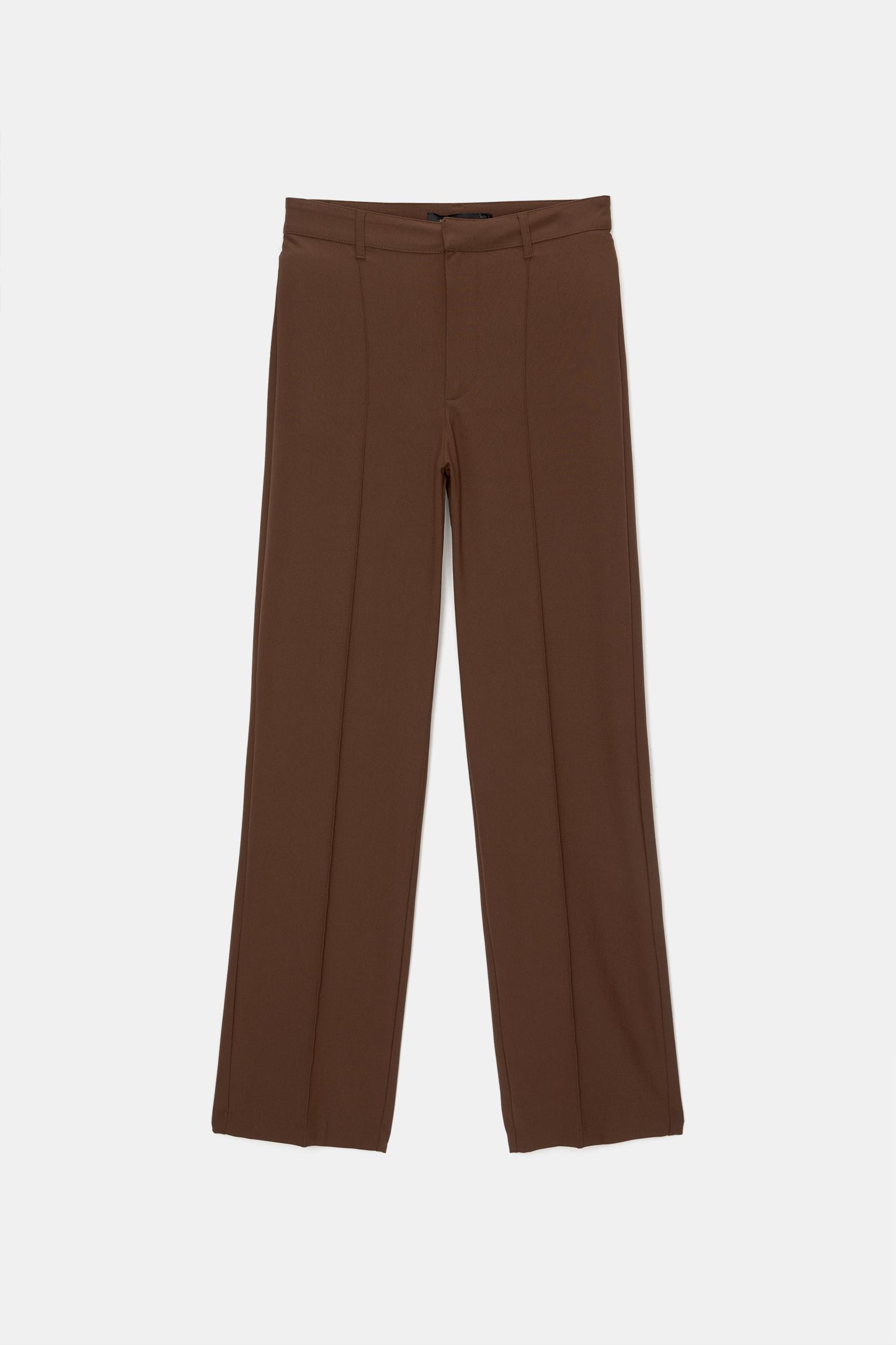 Smart trousers with seam detail — Brown