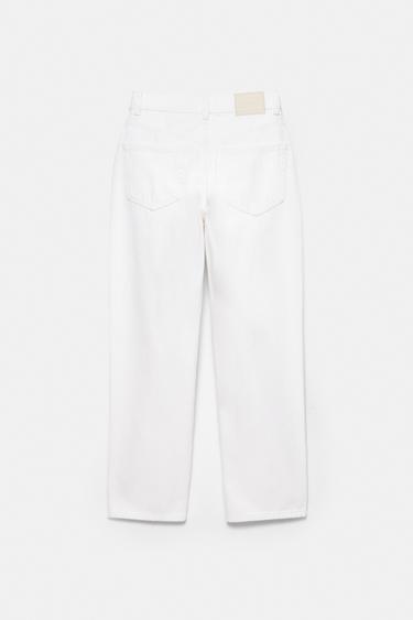 High-waist mom fit jeans — Bright white 5