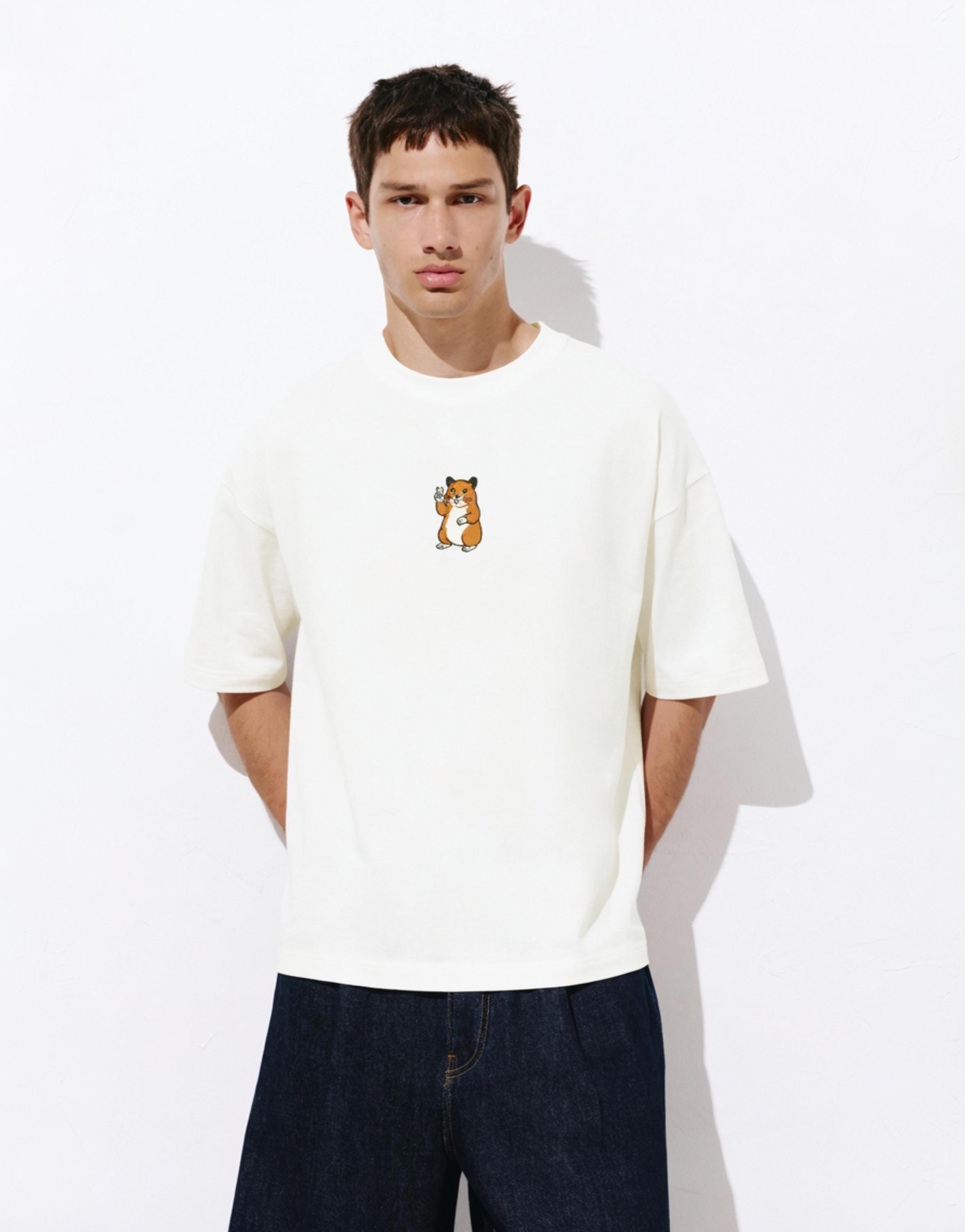 Hamster graphic T-shirt — White