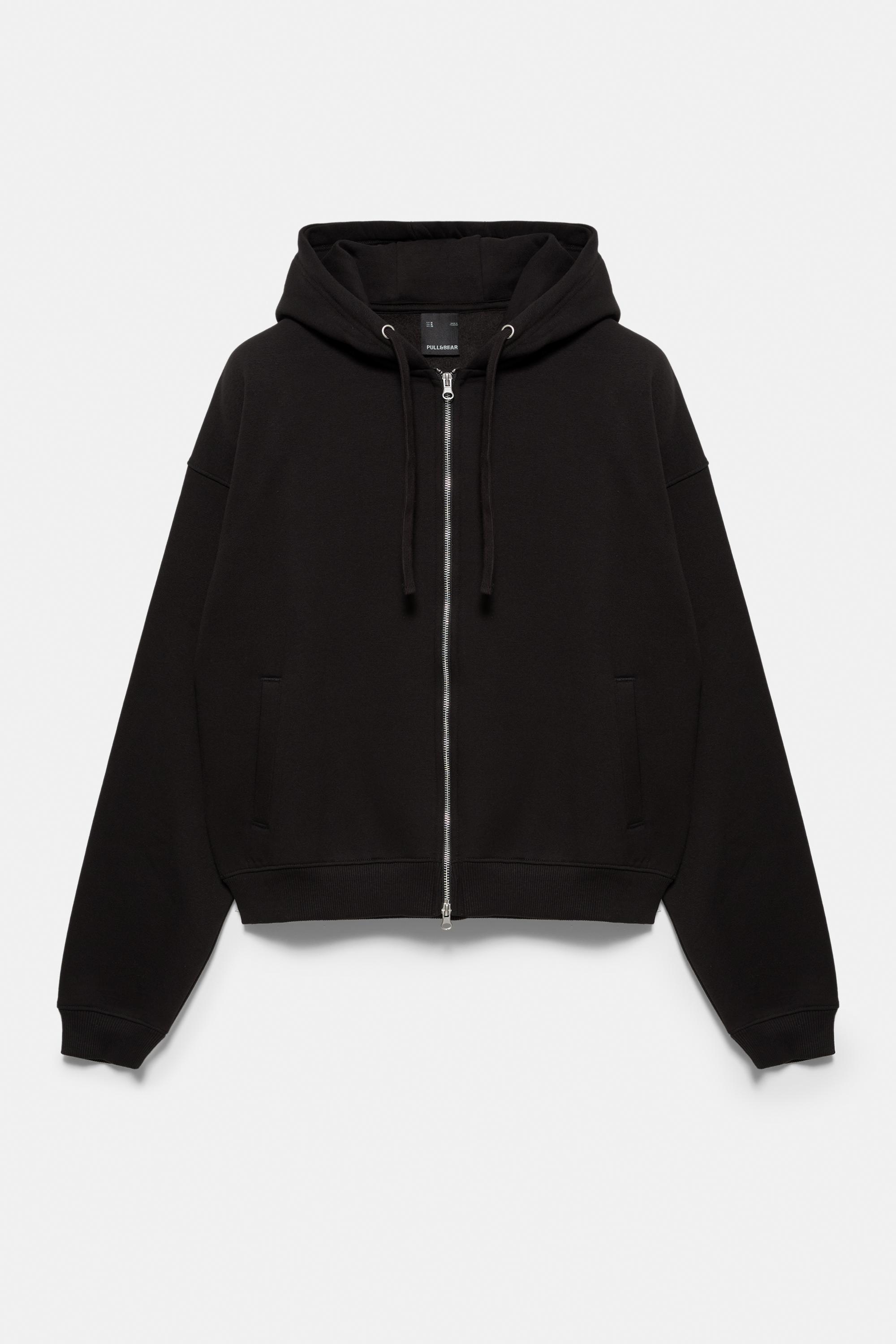 Zip-up hoodie — Black