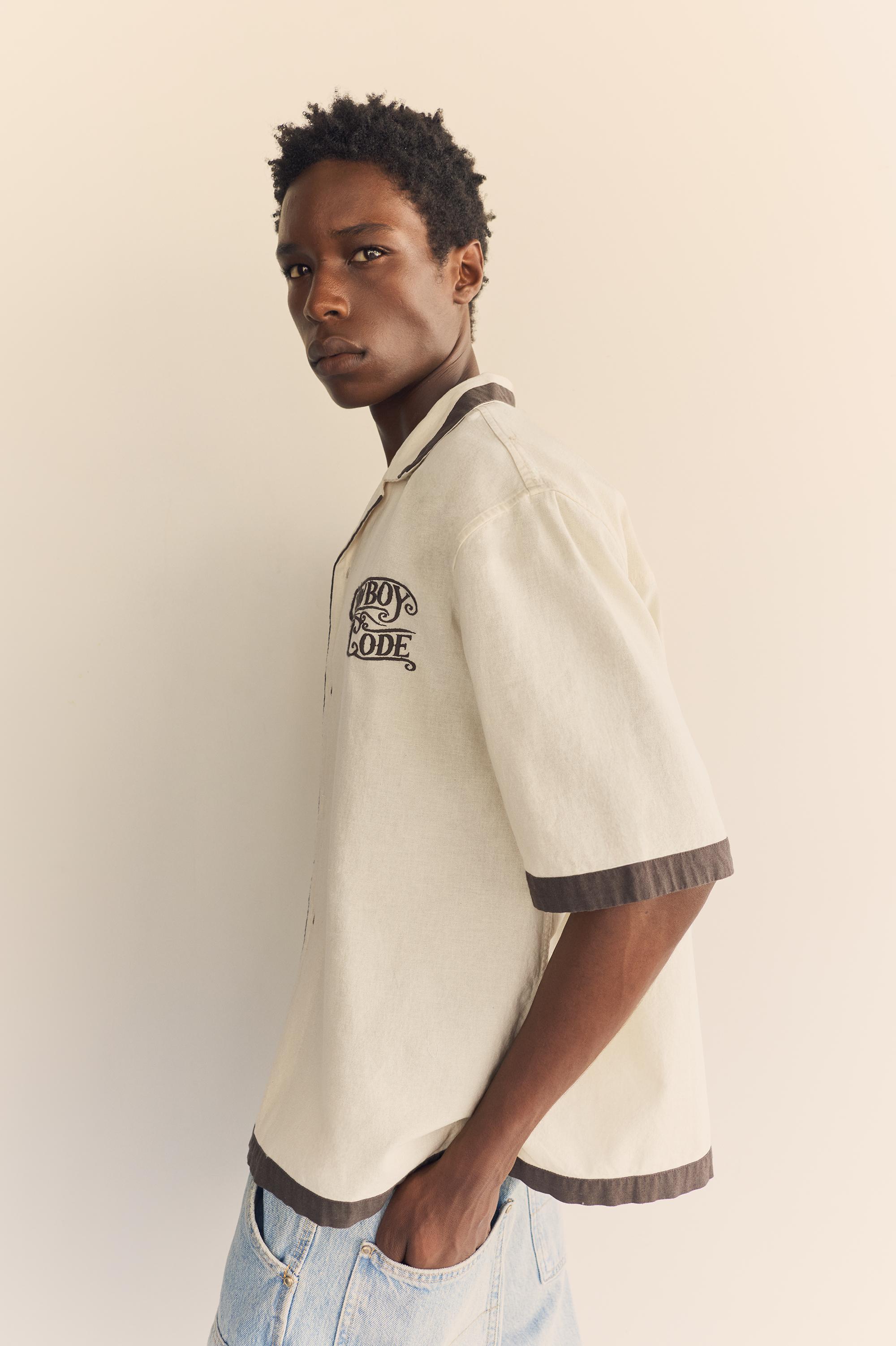 Cowboy Code short sleeve shirt — Off white