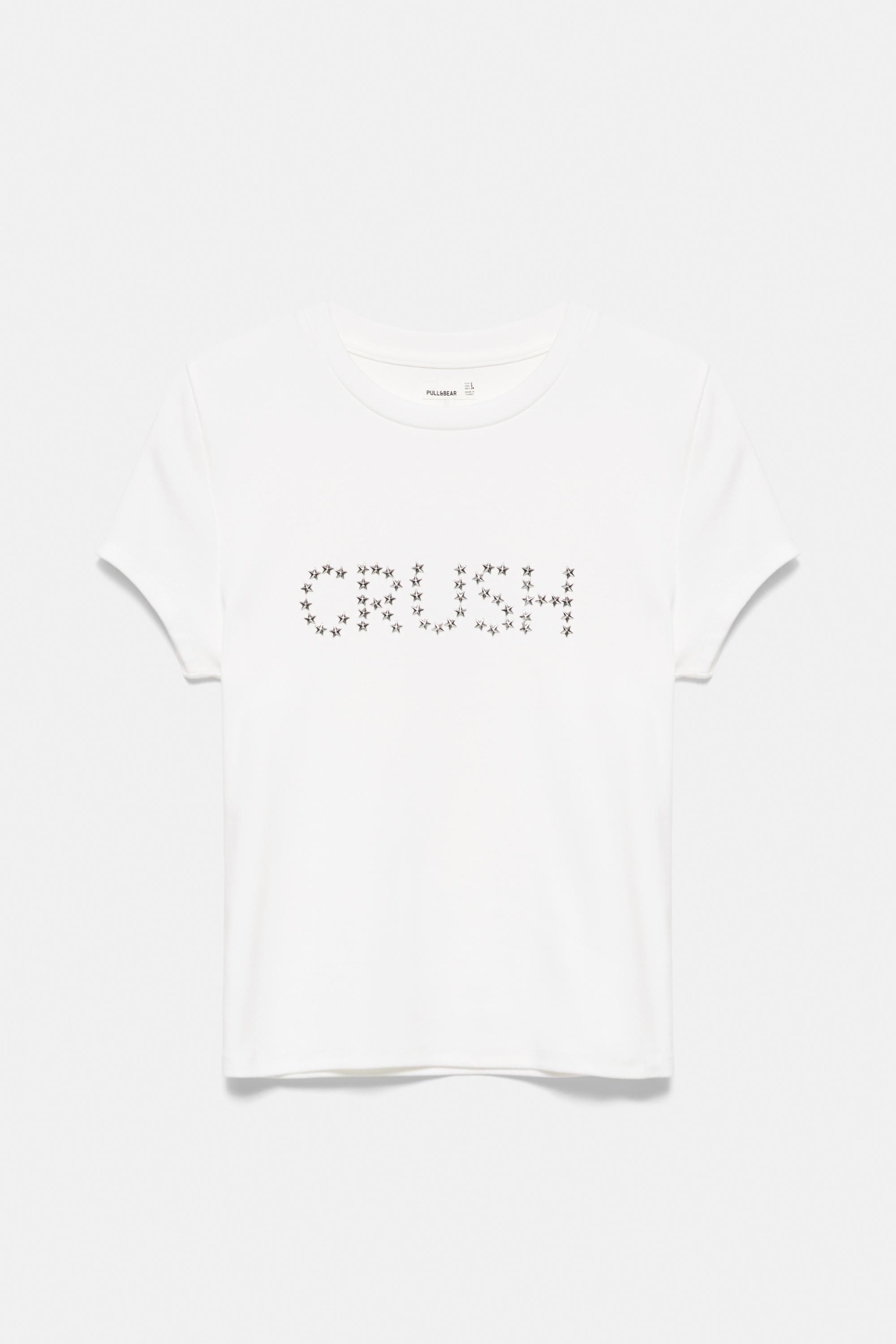 Slim fit star graphic T-shirt — White