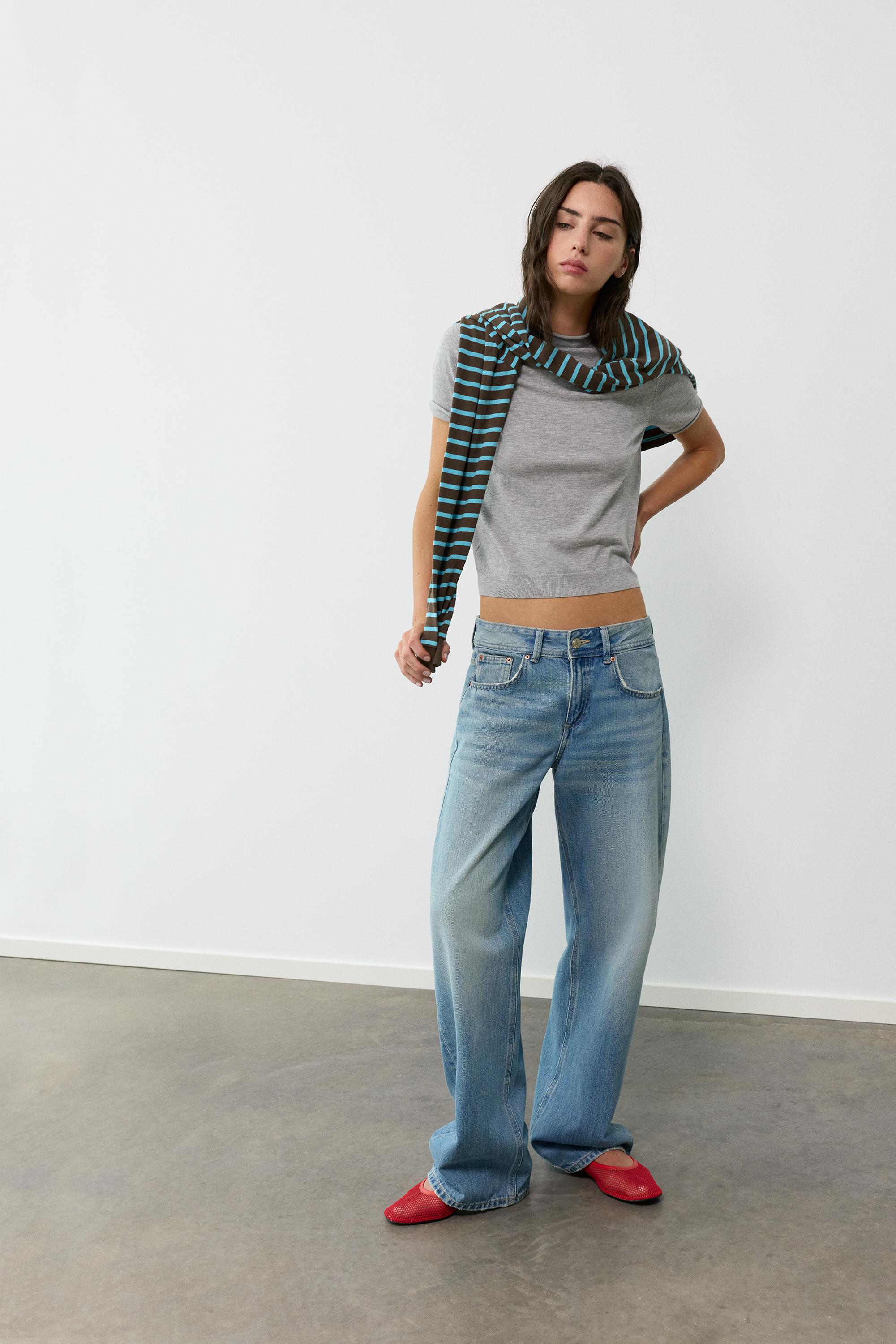 Fine knit short sleeve T-shirt — Grey