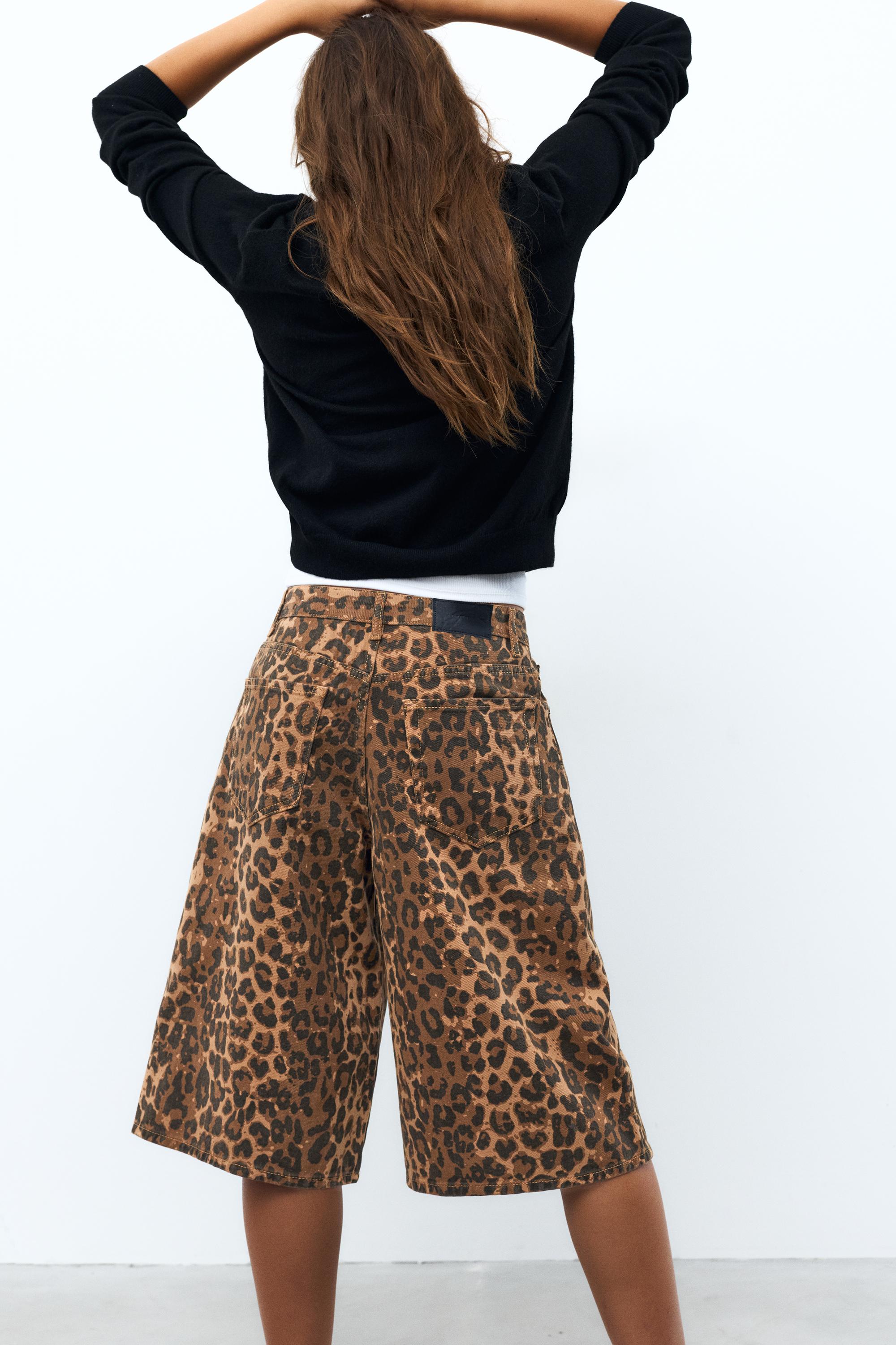 Pull&Bear Leopar jorts görsel 6