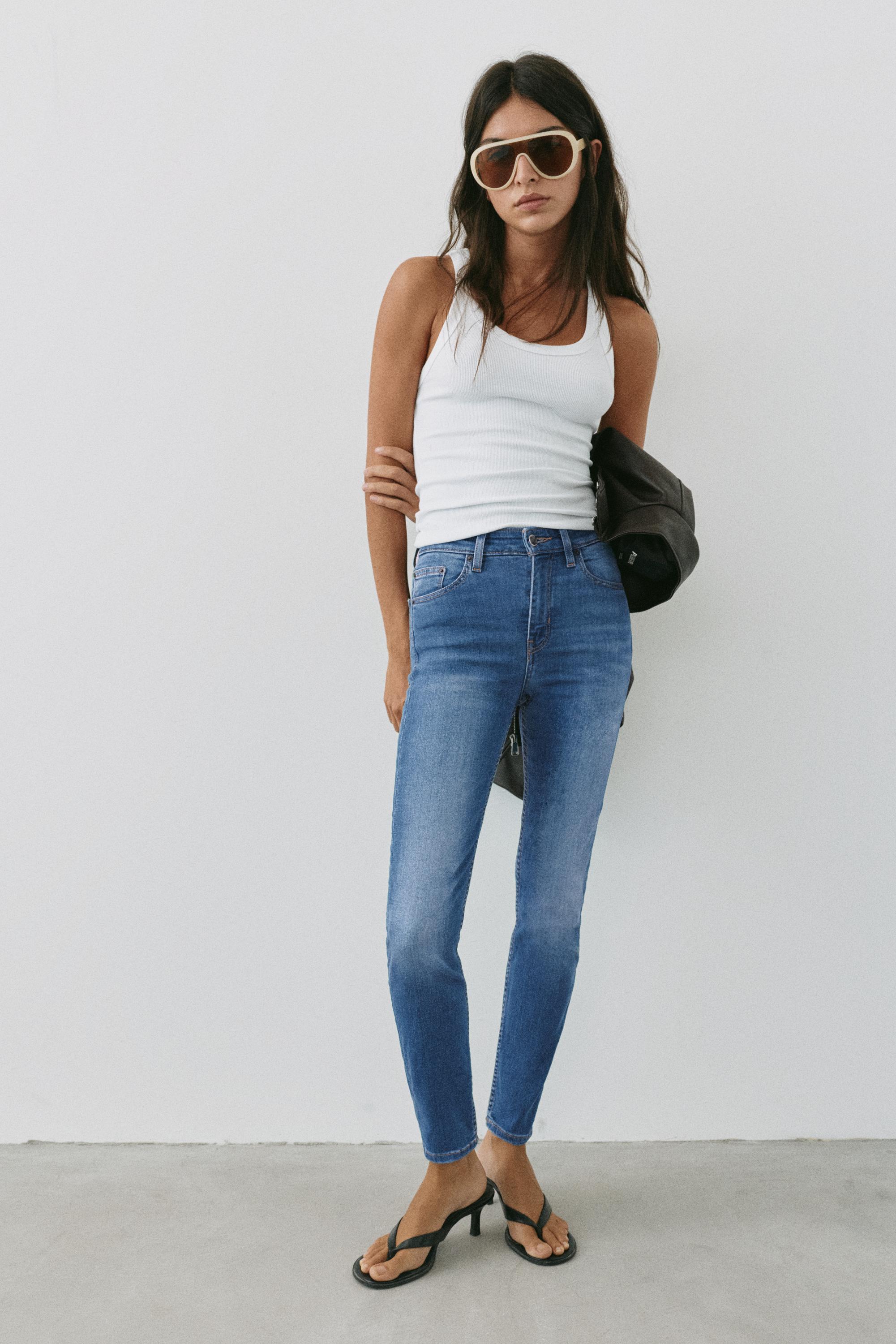 High-waist skinny jeans — Indigo