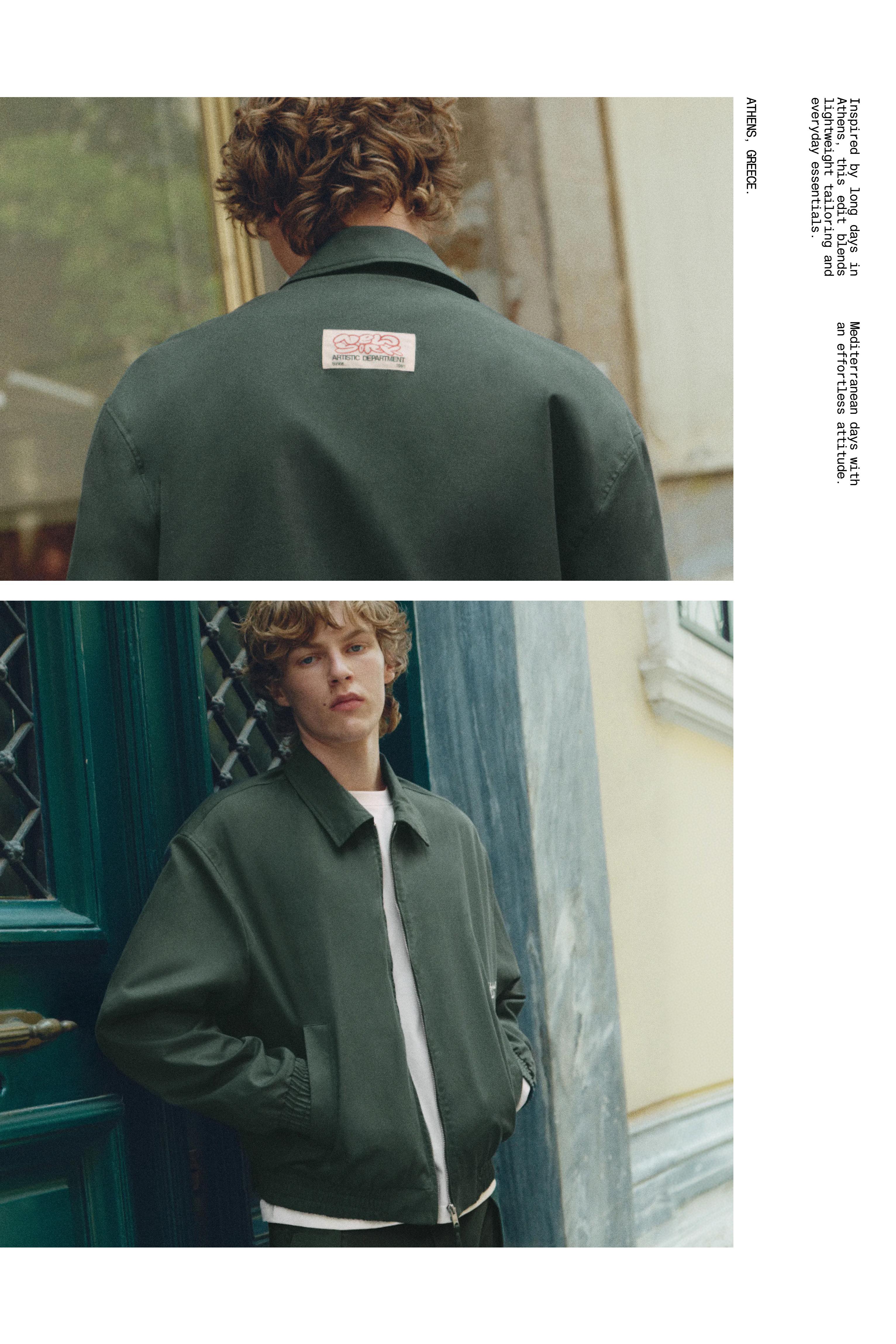 Embroidered jacket — Bluish green
